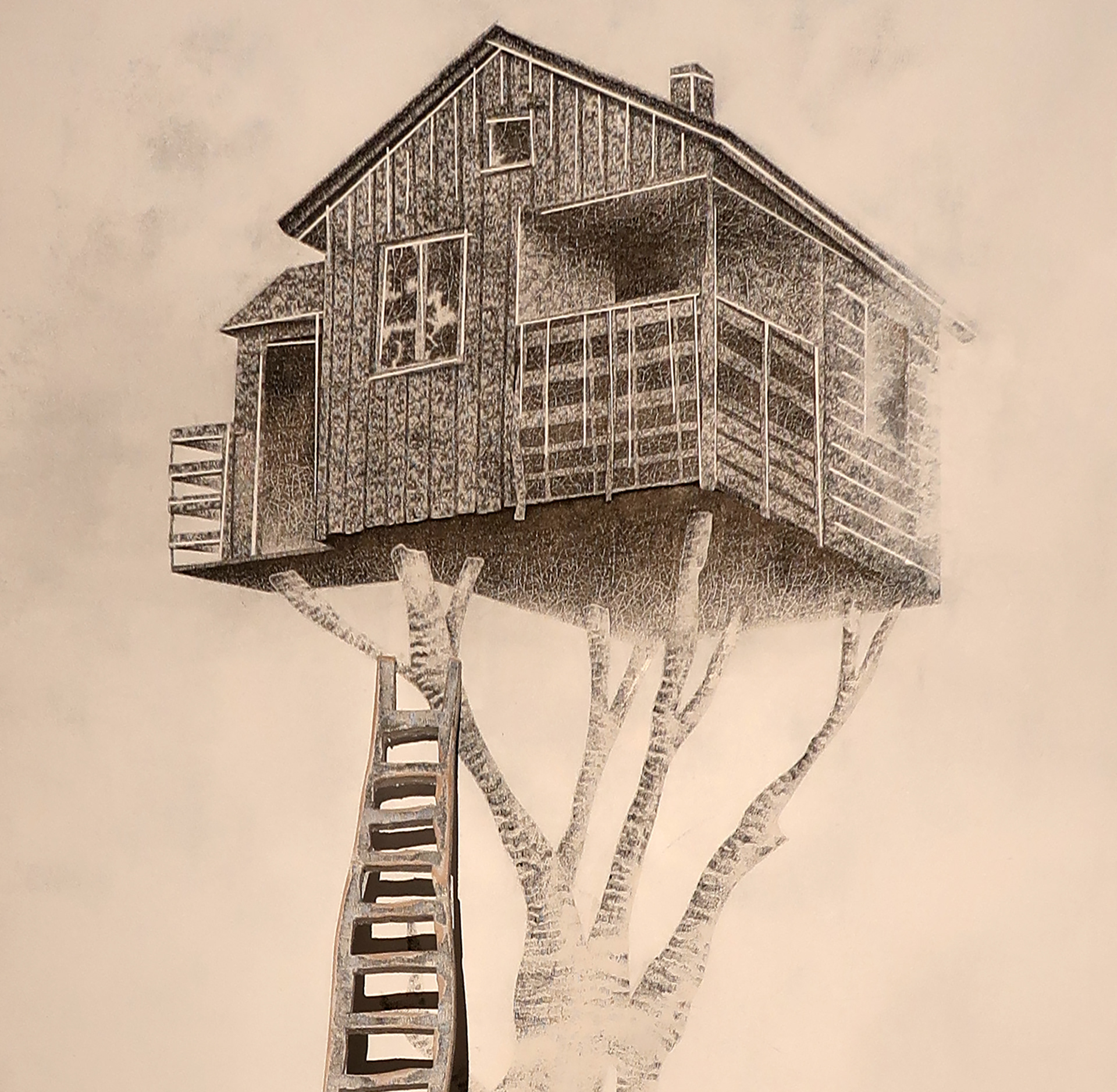 CABANE ÉCHELLE, détail