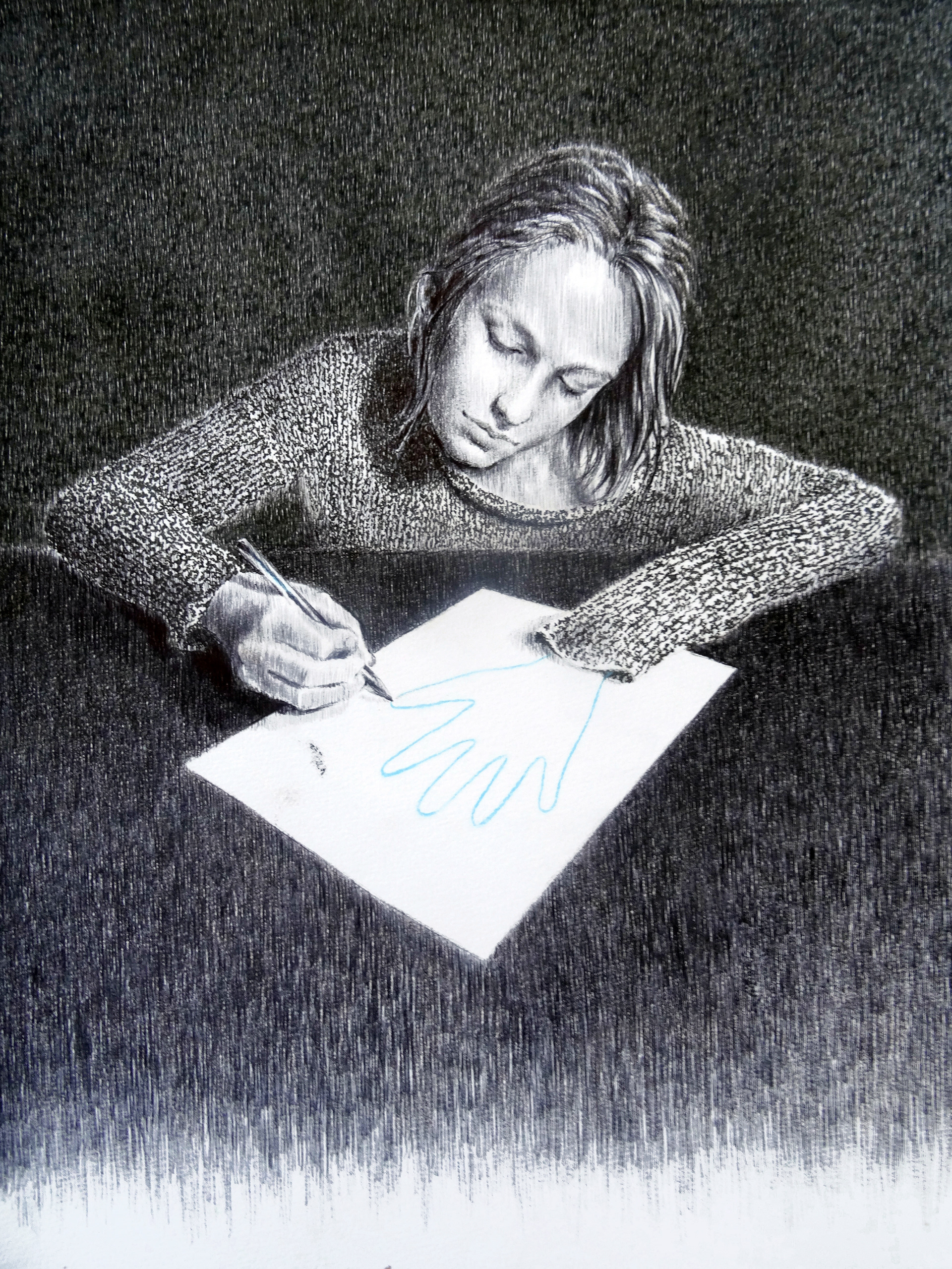 MADE BY MYSELF V,  stylo BIC sur papier,  21/29,7 cm