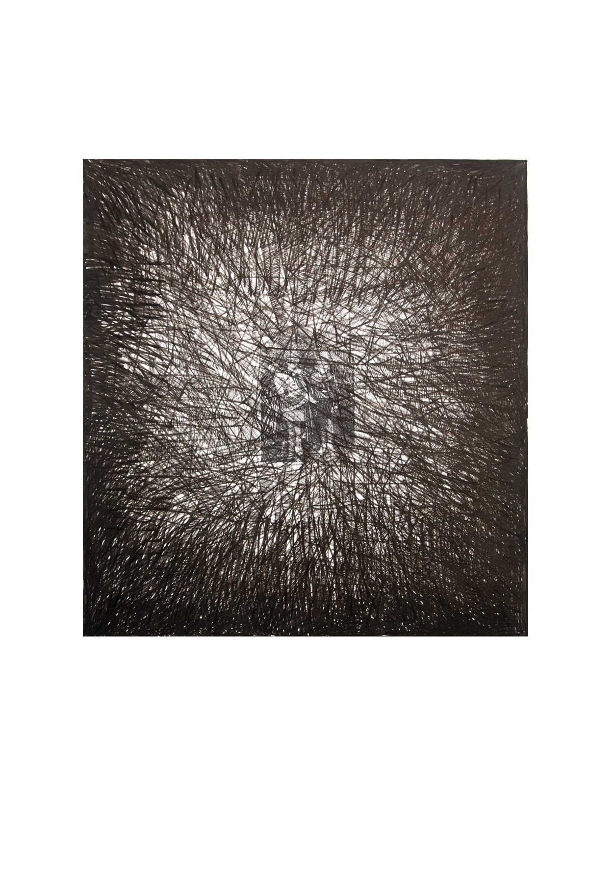 ALBUM DE FAMILLE I, transfert photo, encre de Chine, 65/50 cm