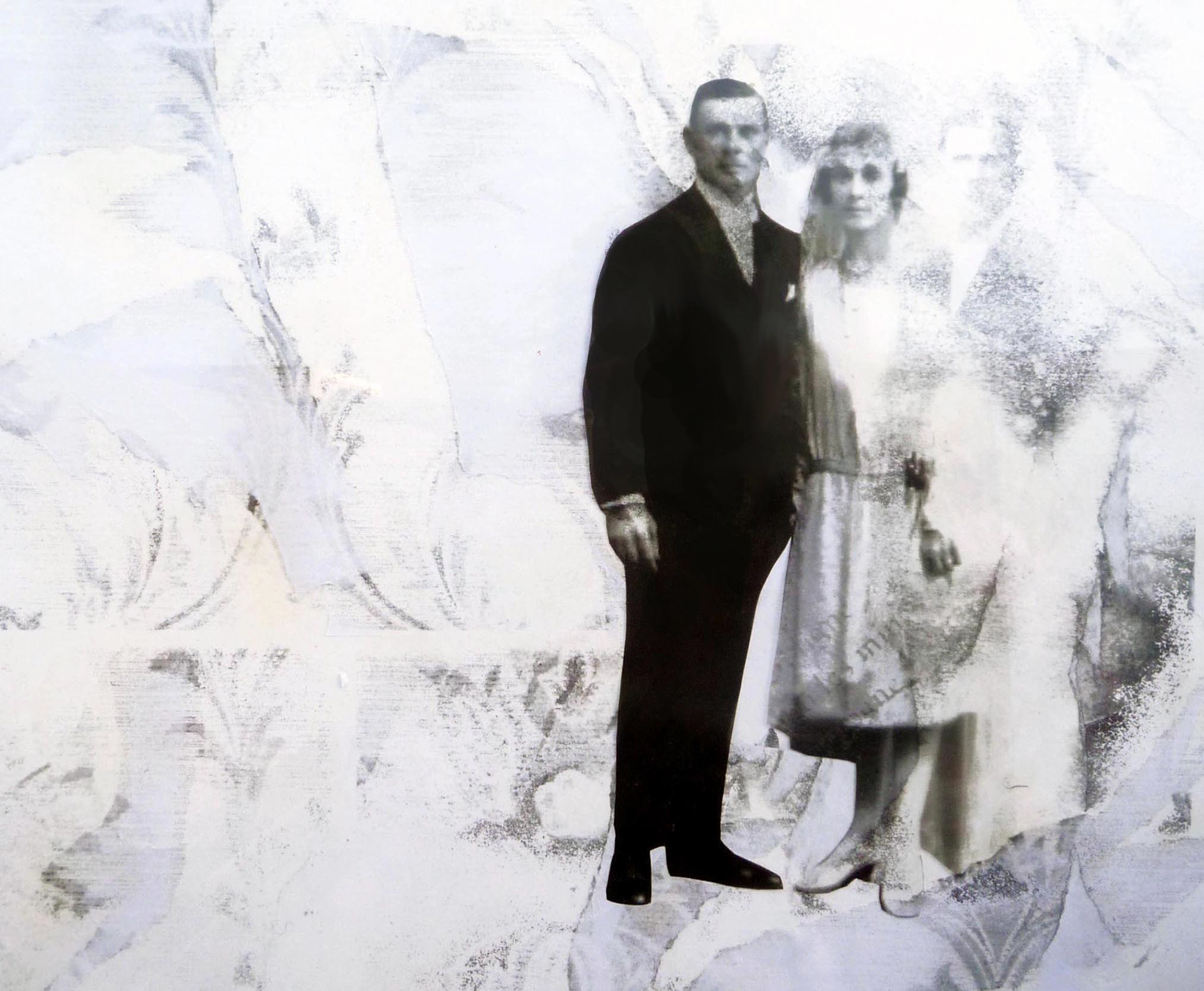 PHOTOS DE FAMILLE III, transfert photo, calque transparant, 29,7 x 42 cm