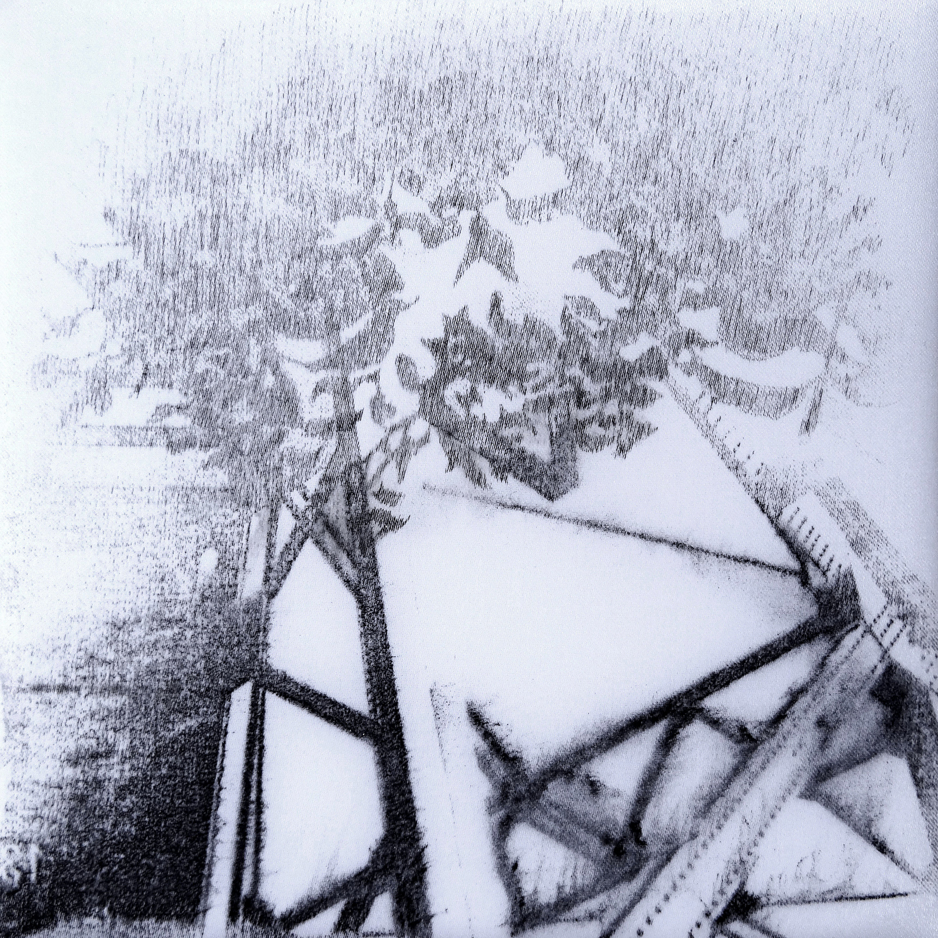 CADRE II, encre de Chine sur soie, 20/20 cm