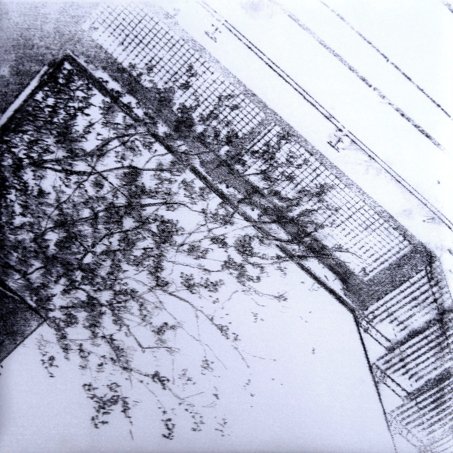 CADRE III, encre de Chine sur soie, 20/20 cm