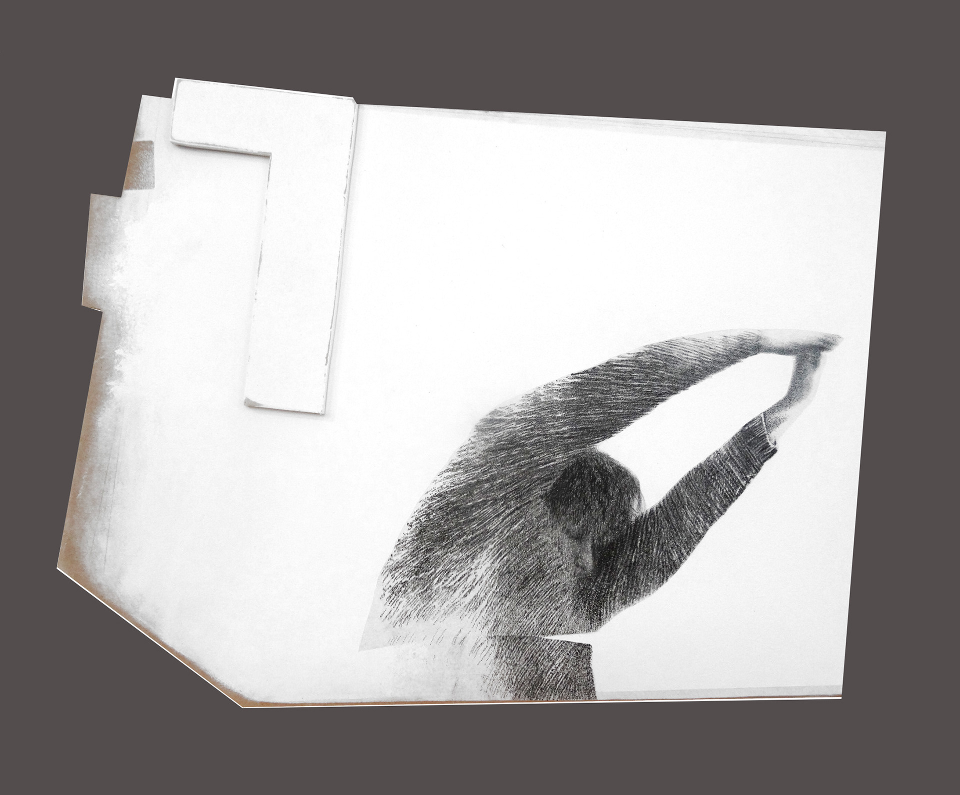 ESPACE encre de chine, crayons papier, peinture acrylique sur bois 