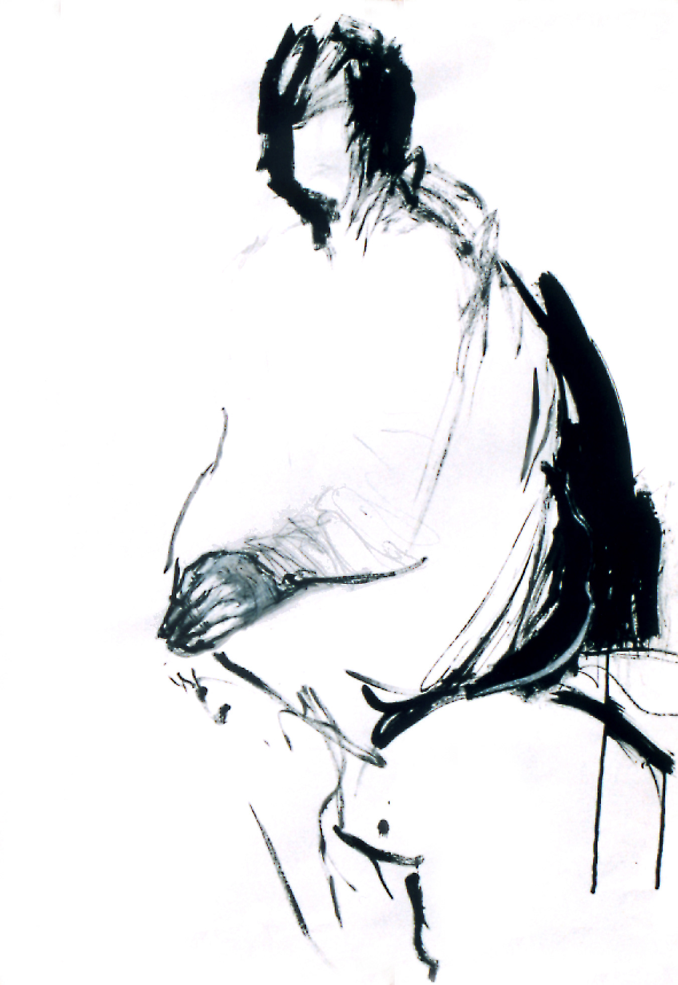 acryl et pastel gras sur papier, 120/80 cm