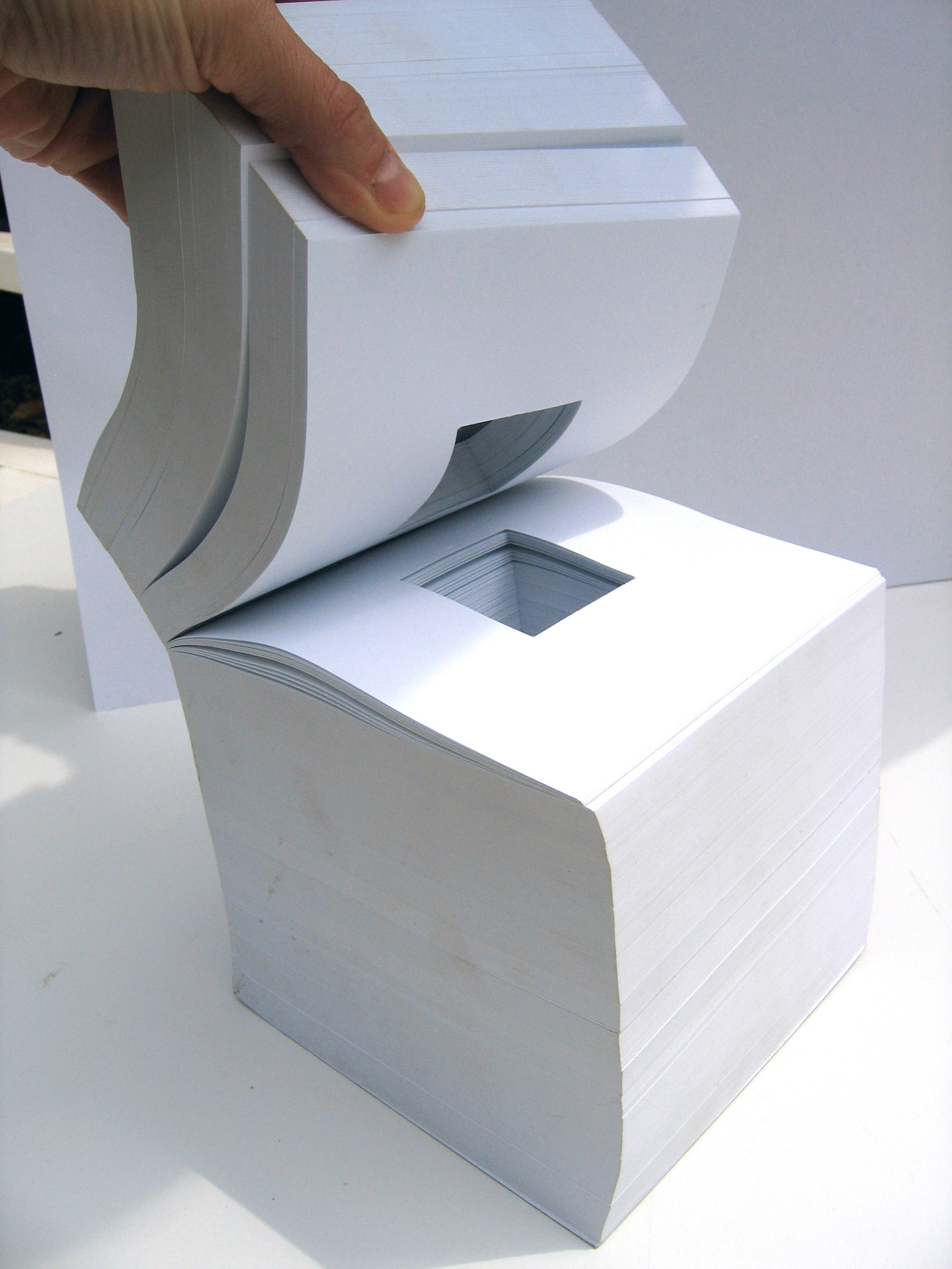 TUNEL DE LA MEMOIRE, feuilles de papier, photographie