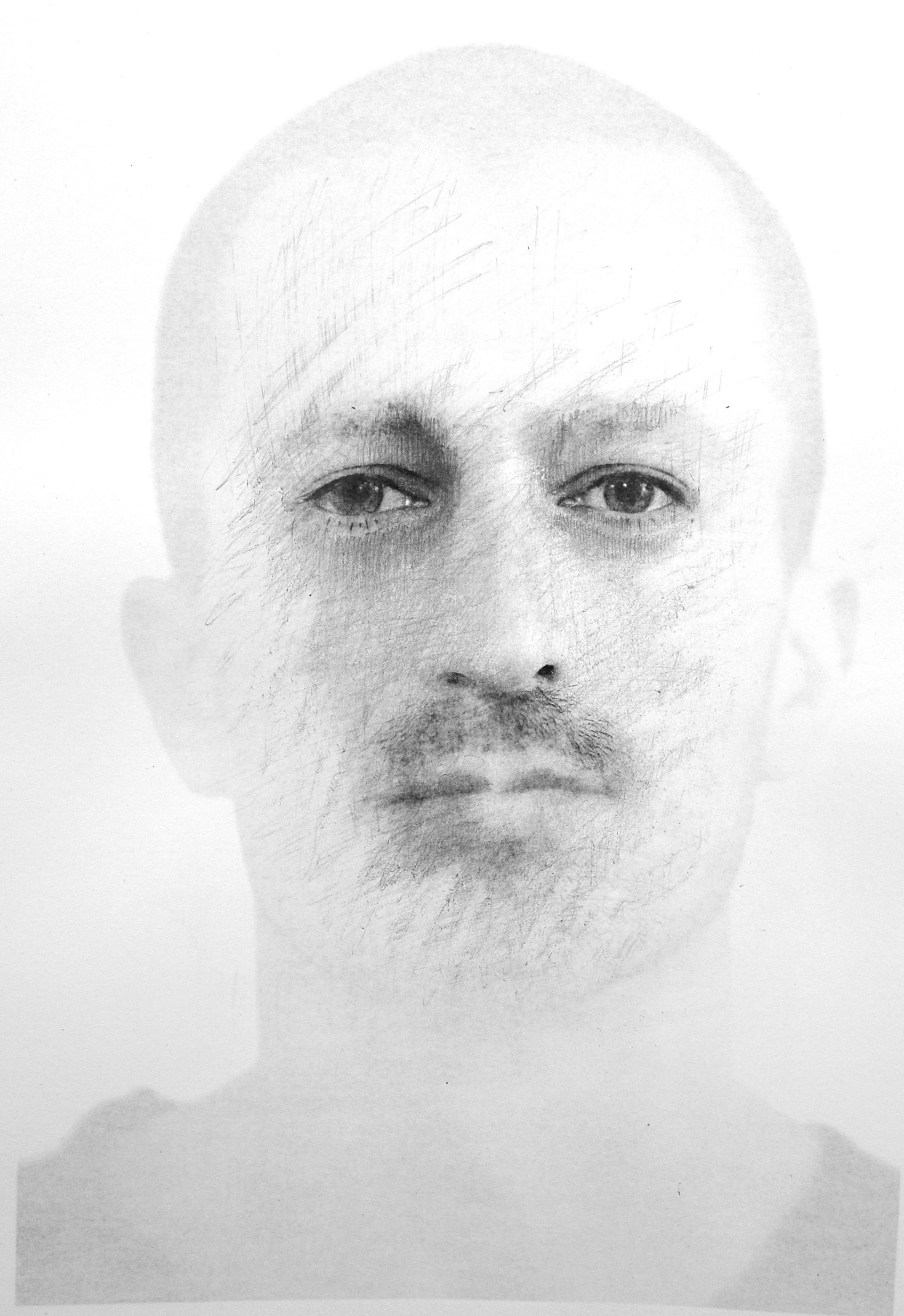 APPARITIONS, technique mixte sur papier, 21 x 29,7 cm