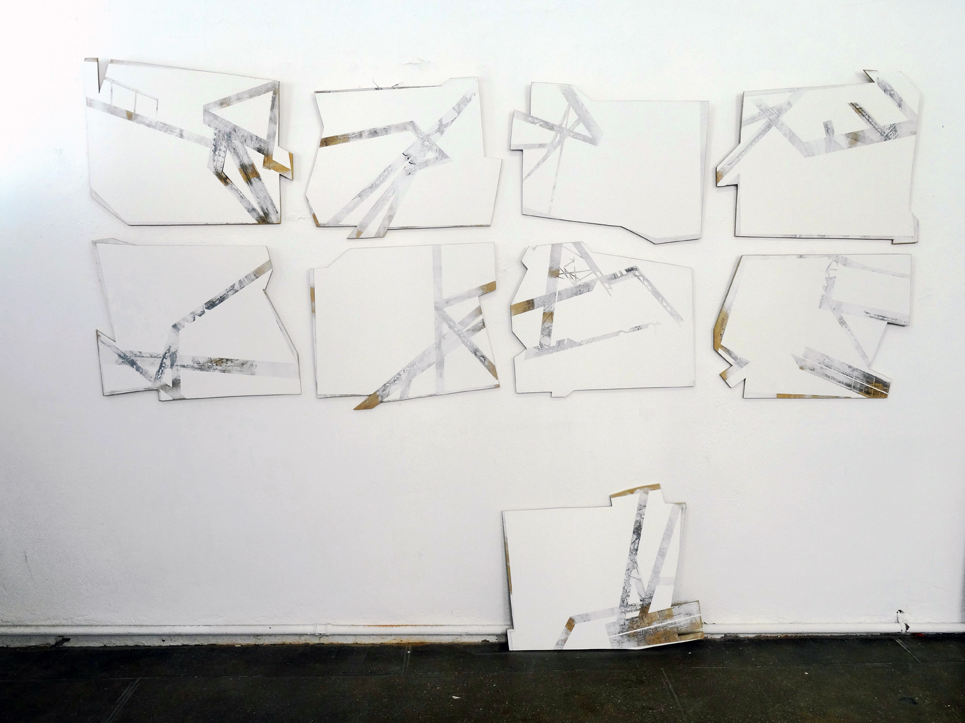 PUZZLES, transfert photo, acryl sur bois découpé, dimensions variables