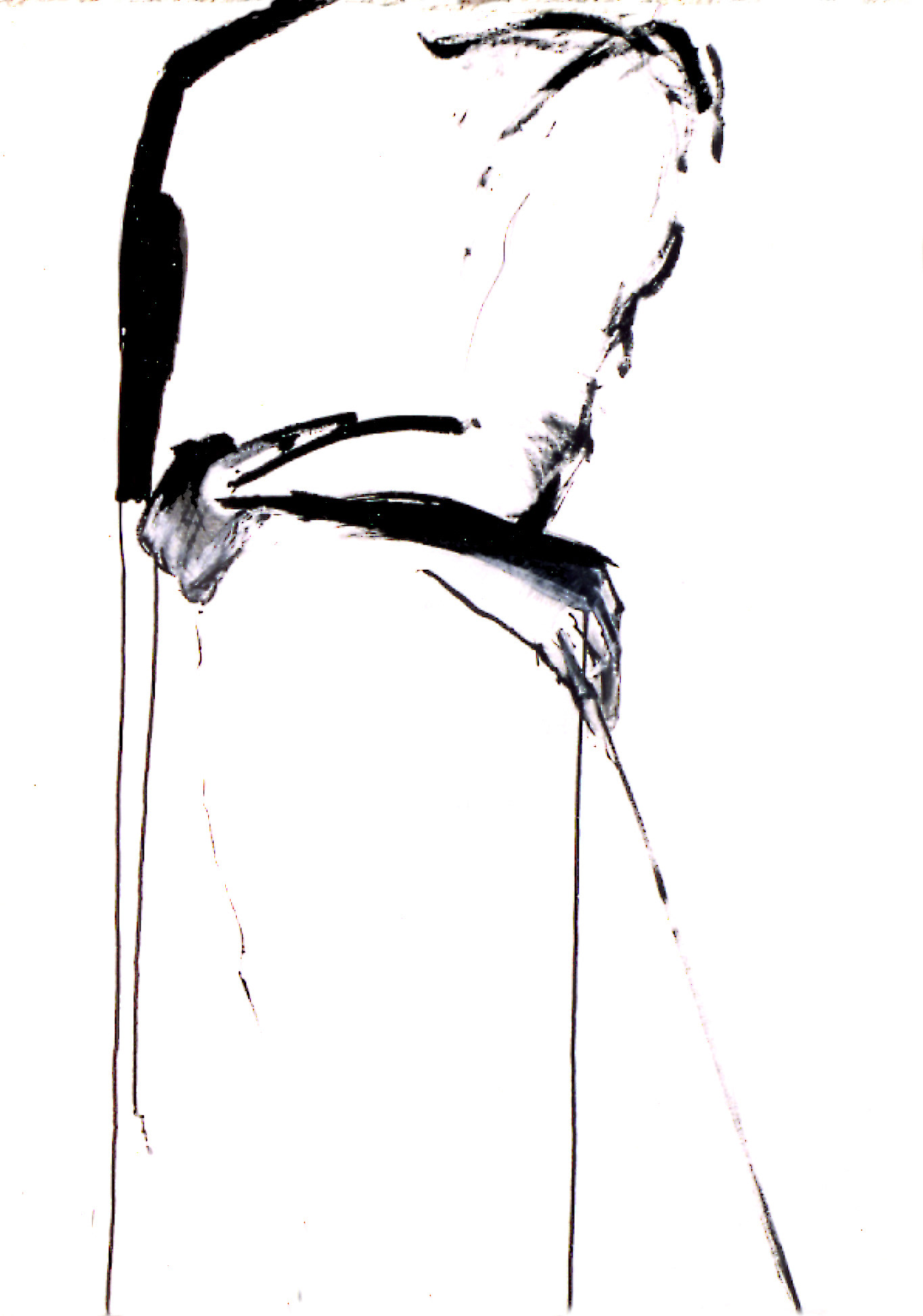 acryl et pastel gras sur papier 120/80 cm