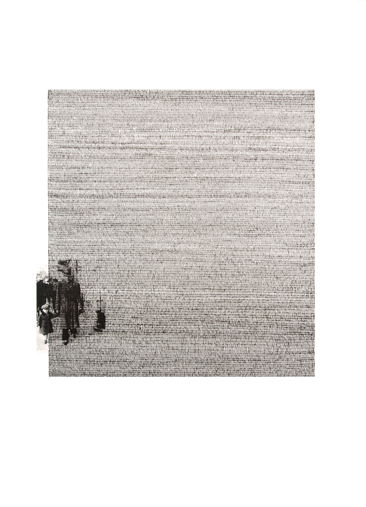 ALBUM DE FAMILLE II, transfert photo, encre de Chine, 65/50 cm