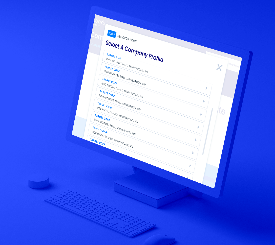 Search Results Table