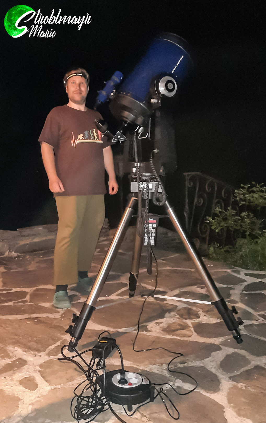 Ich mit dem 10" SC-Teleskope von Meade