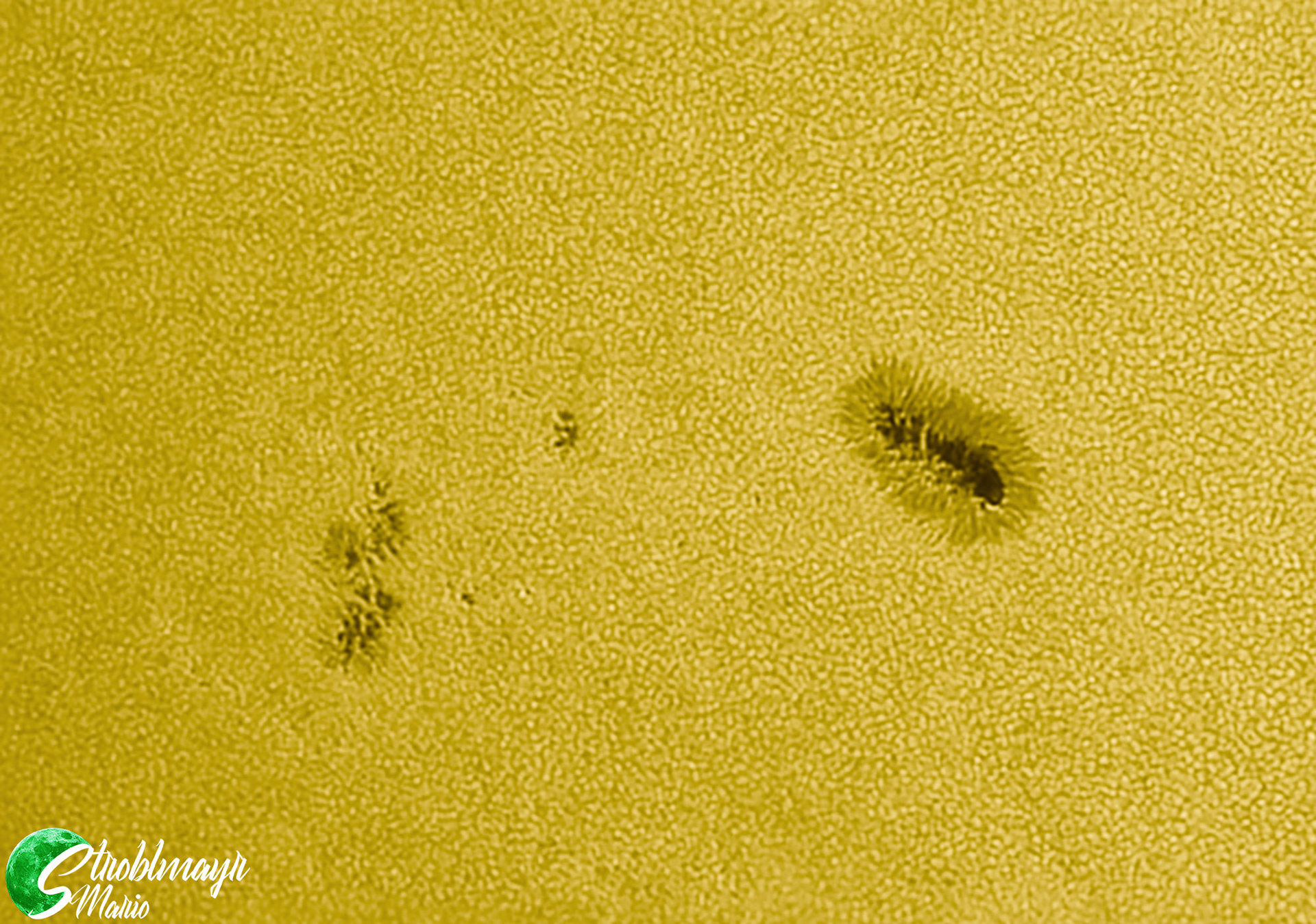 Details der Sonnenflecken am 18.6.2022 im 130/910 Refraktor bei 540nm