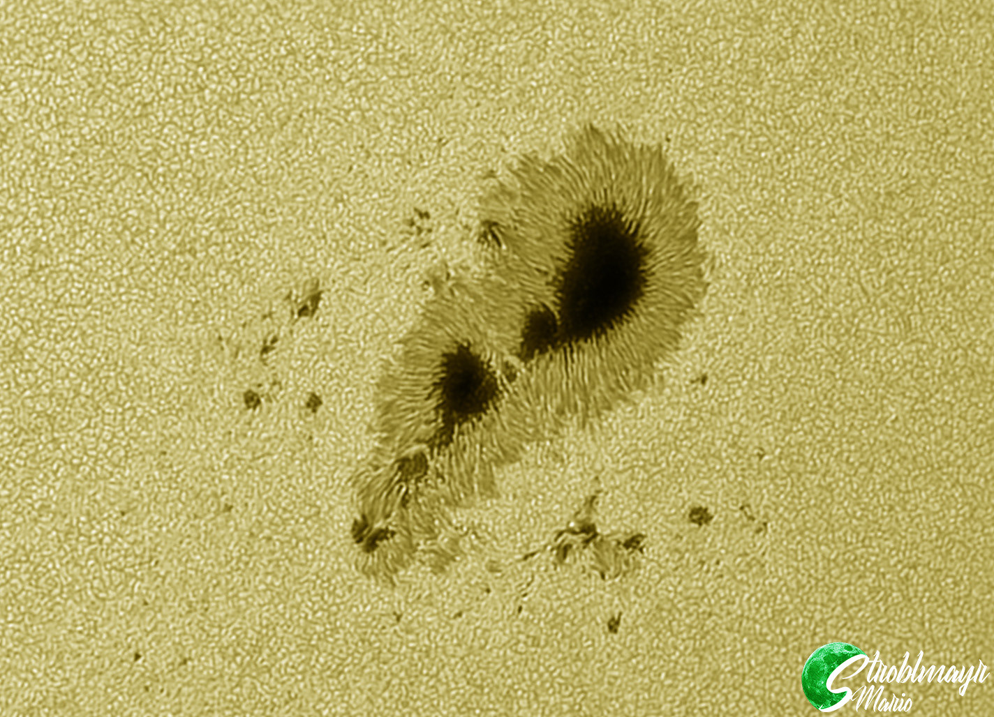 Sonnenflecken im 130mm Teleskop am 14.7.23