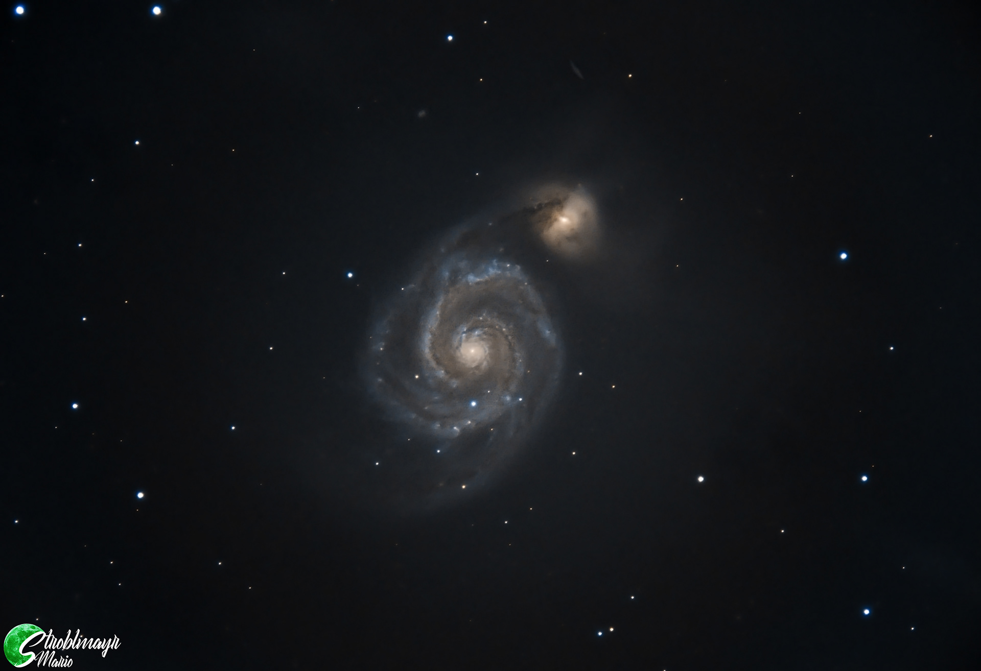 Die Galaxie M51 im 130mm Apochromaten