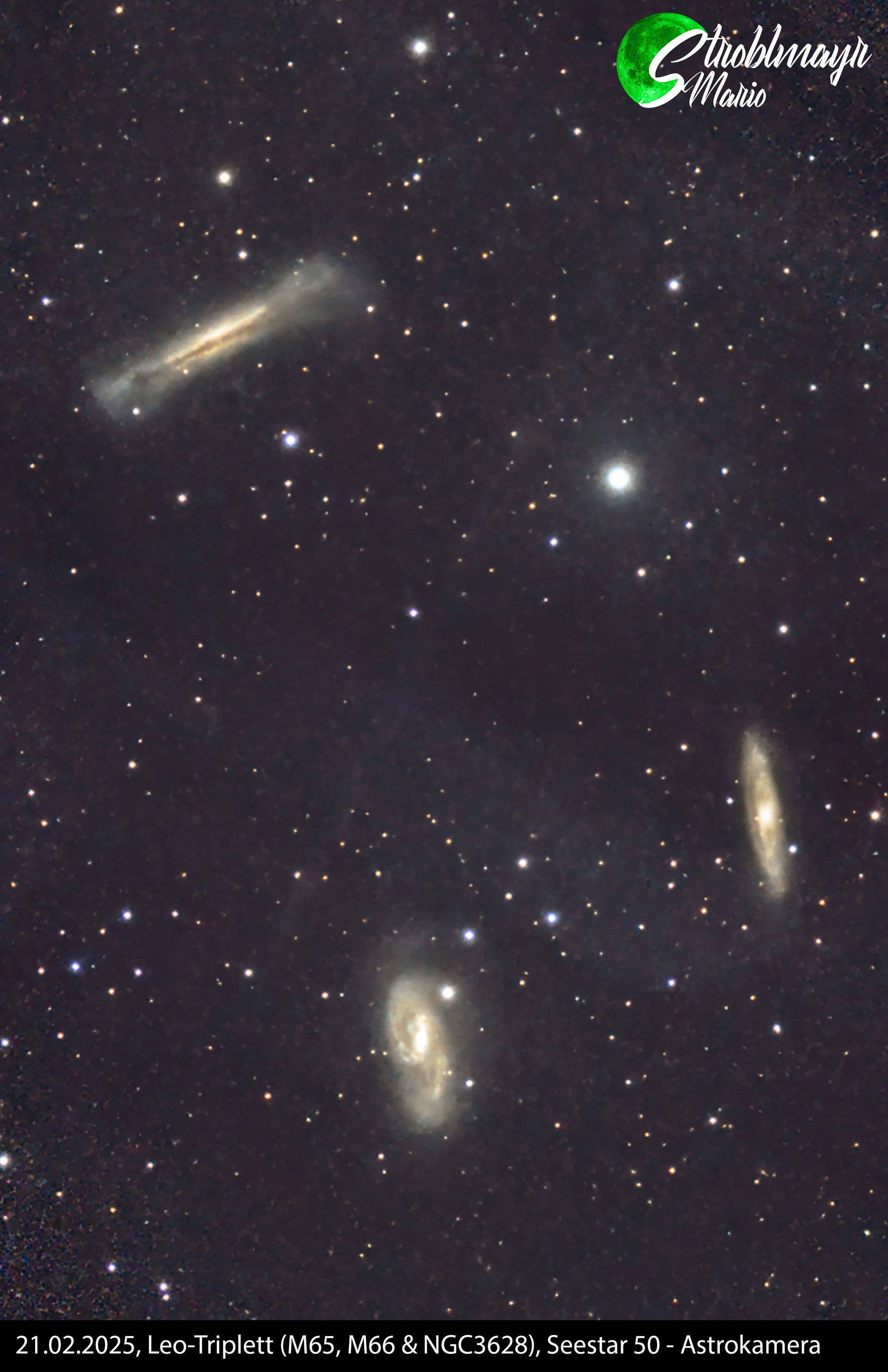 Leo-Triplett aus 3 Galaxien im Seestar 50 am 21.5.2025