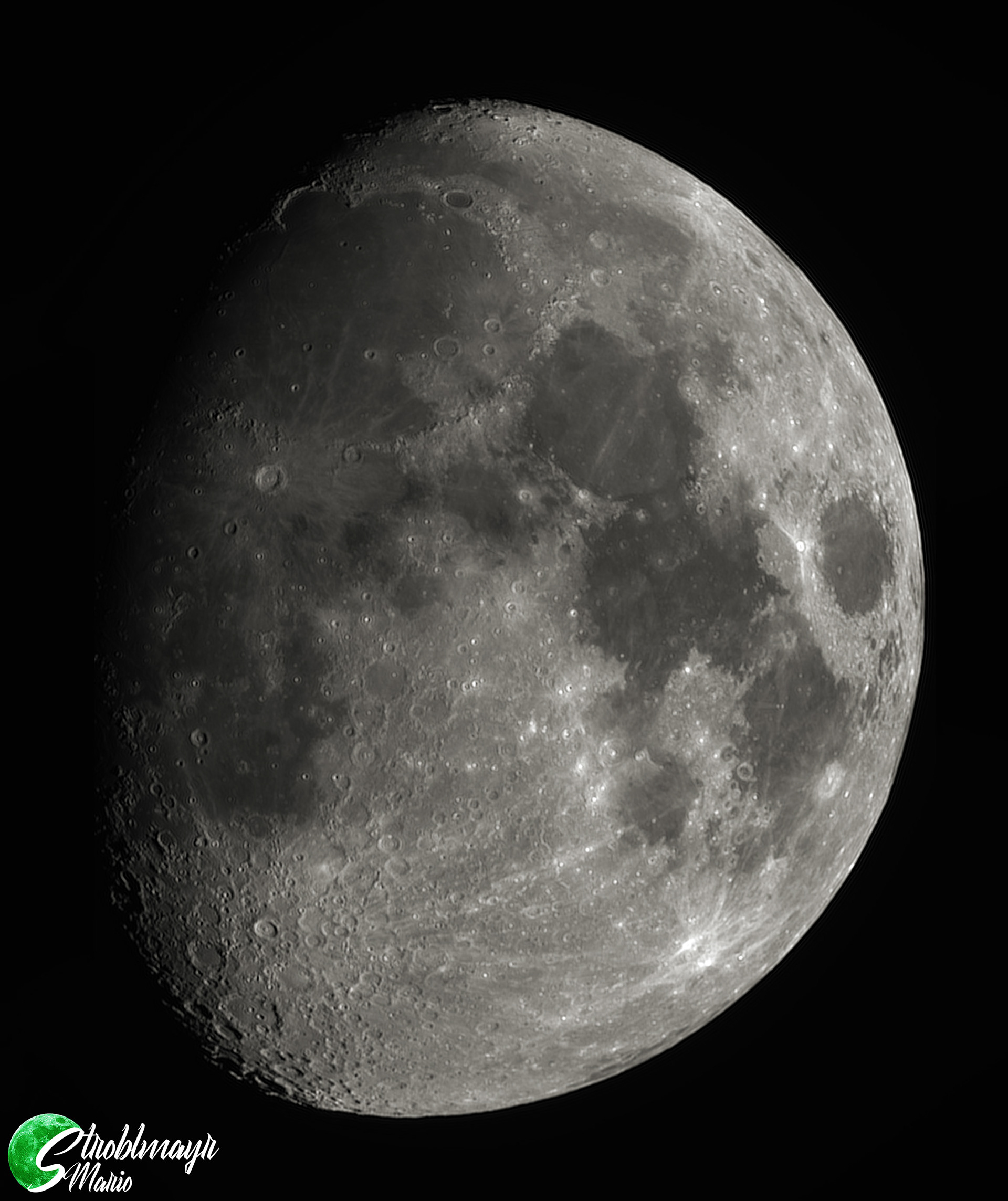 Mond mit 80mm Spektiv am 18.5.24