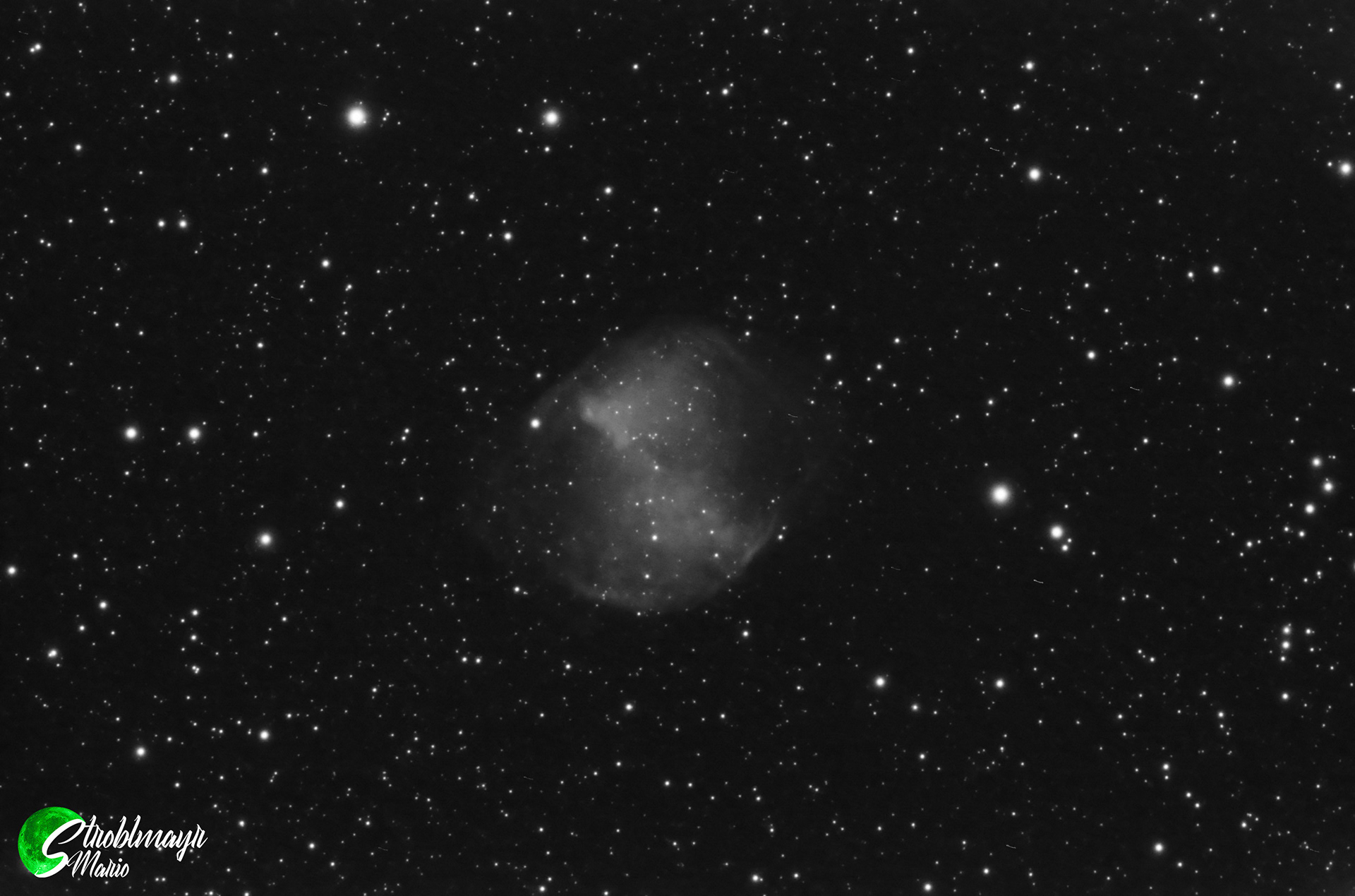 Hantelnebel per s/w Livestacking im 130mm Apo