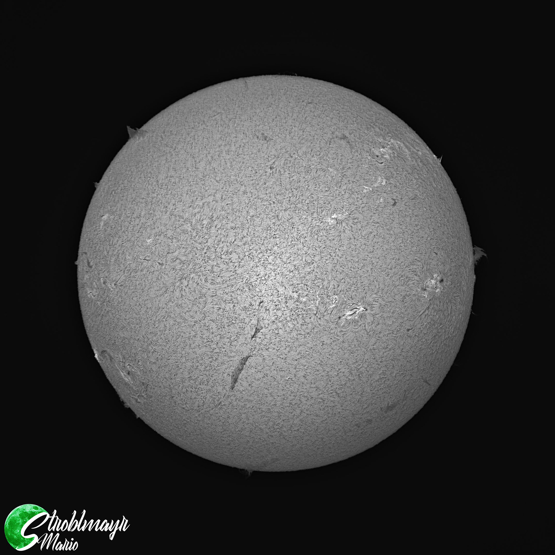 Die Sonne am 30.5.23 mit der Monokamera ZWO ASI 178MM im PST Teleskop