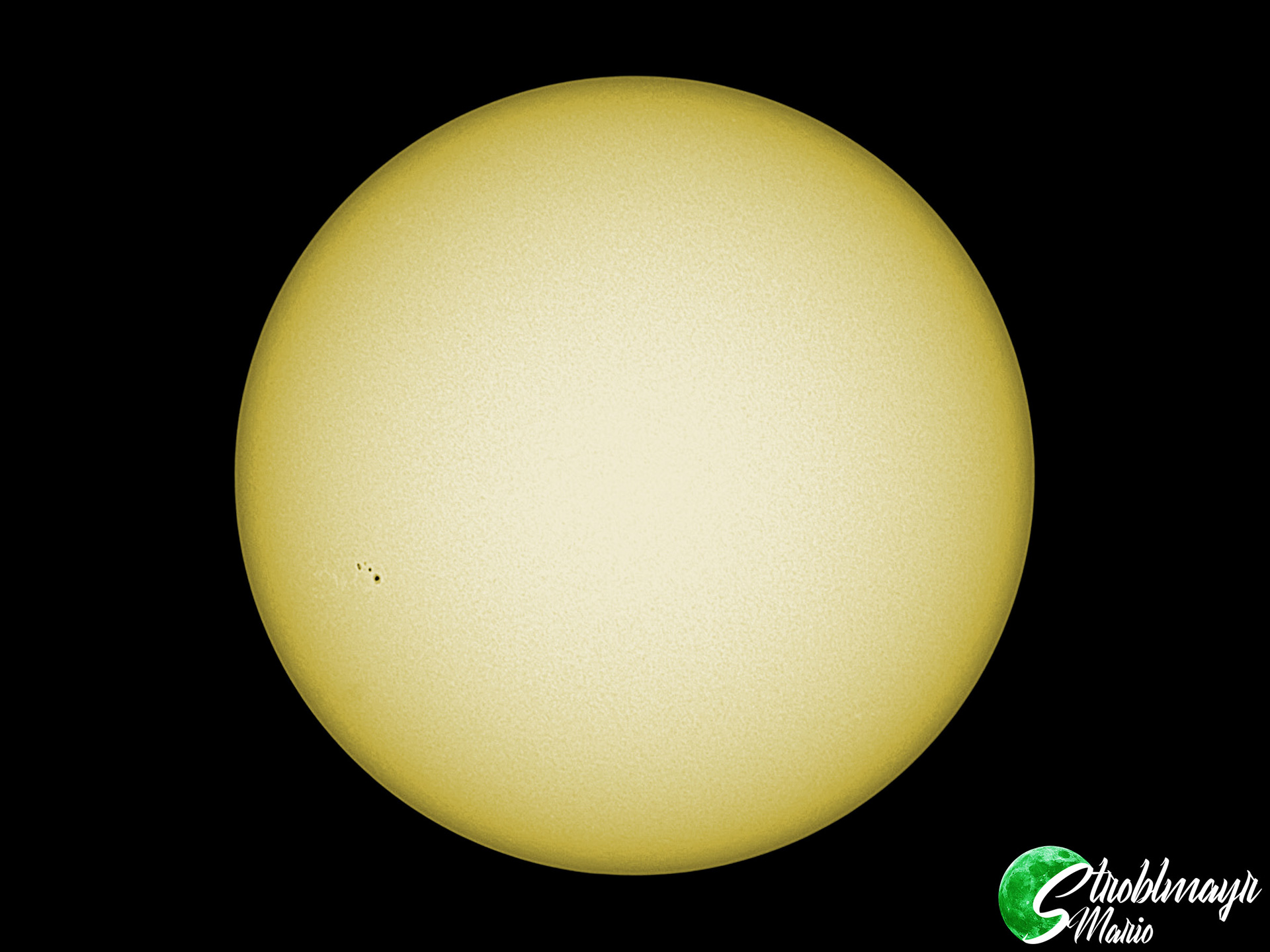 Sonne im Weißlicht mit kleinen Flecken im 200/1200 Dobson, 6.6.2020