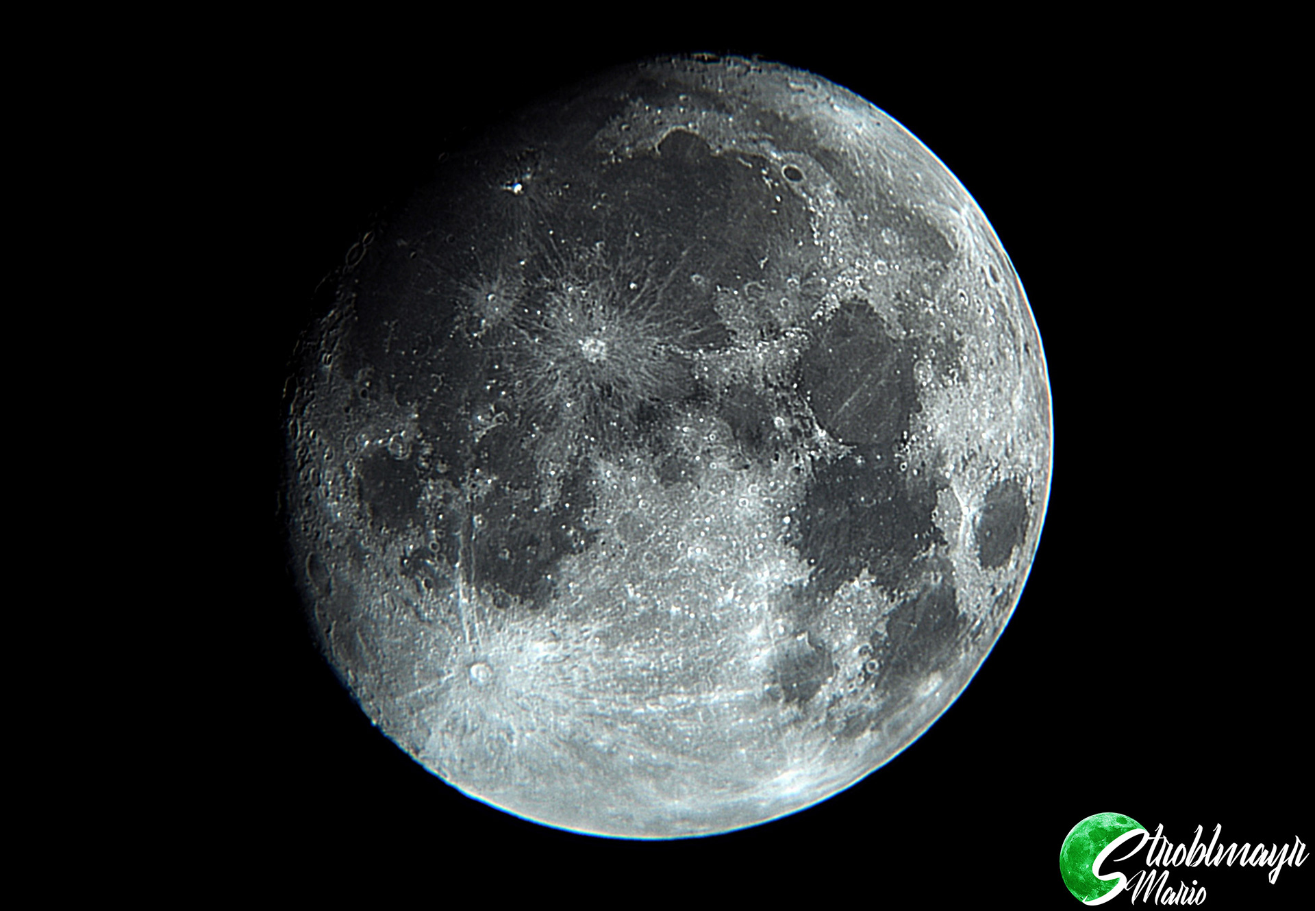 Mond mit 200/1200 Dobson mit Nikon D5000, 3.10.2017