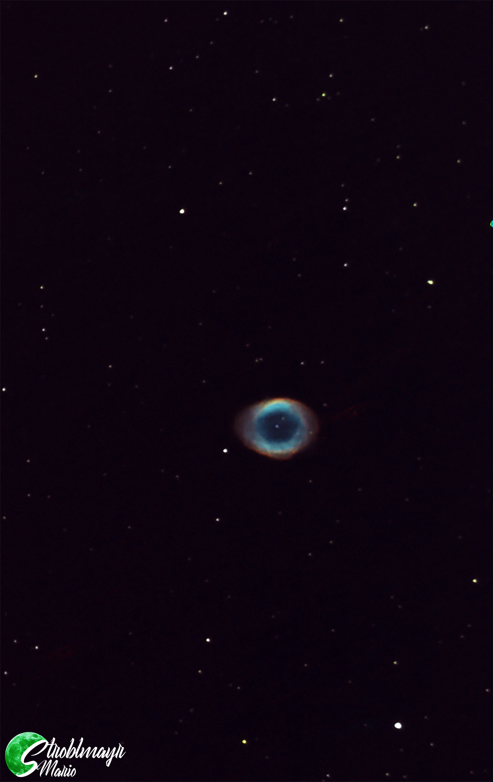 Ringnebel M57 im 200/1200 Dobson am 11.7.2021, 3000 Bilder zu je 0,5 s