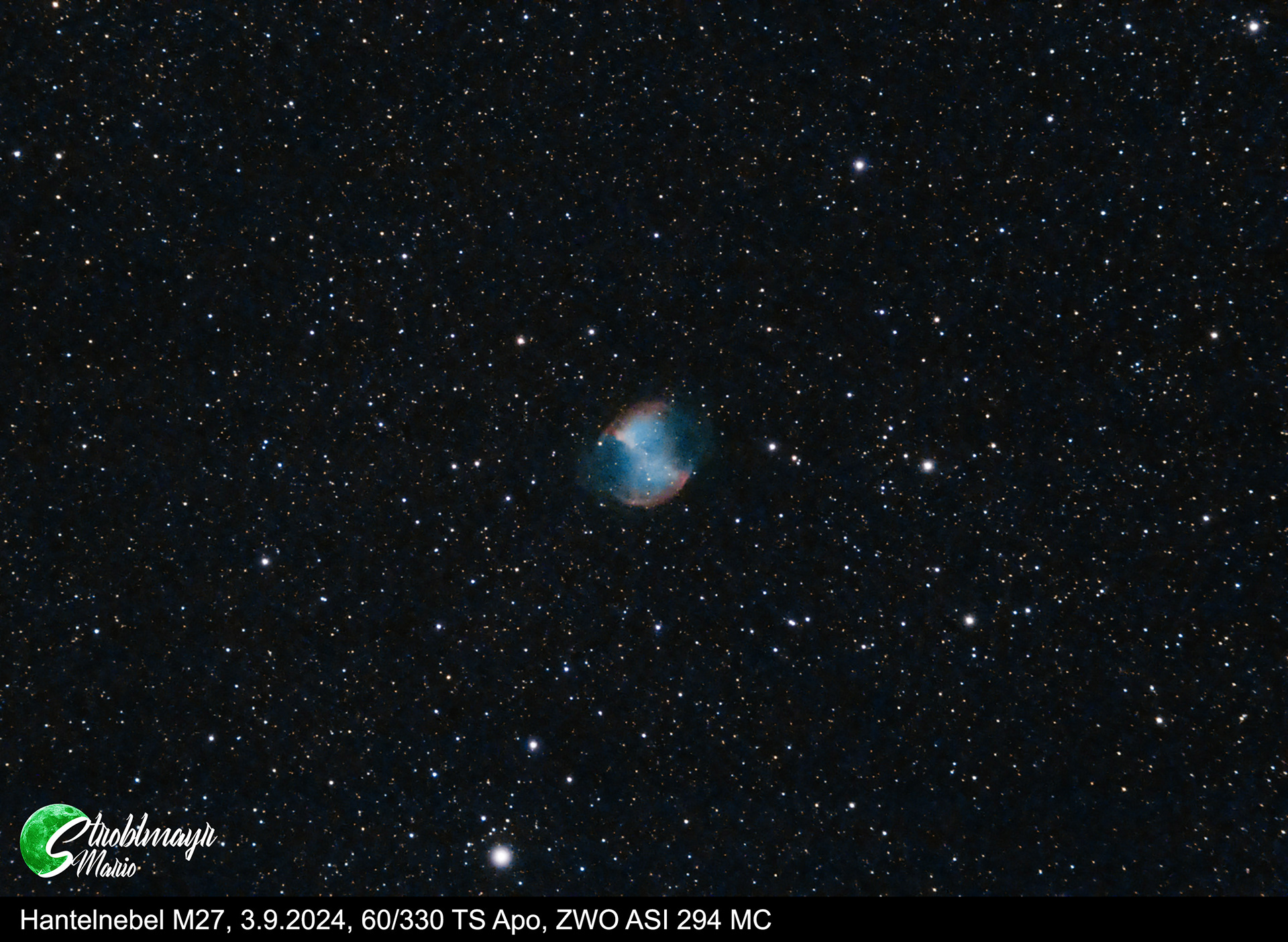 M27 im 60mm Apo am 3.9.24