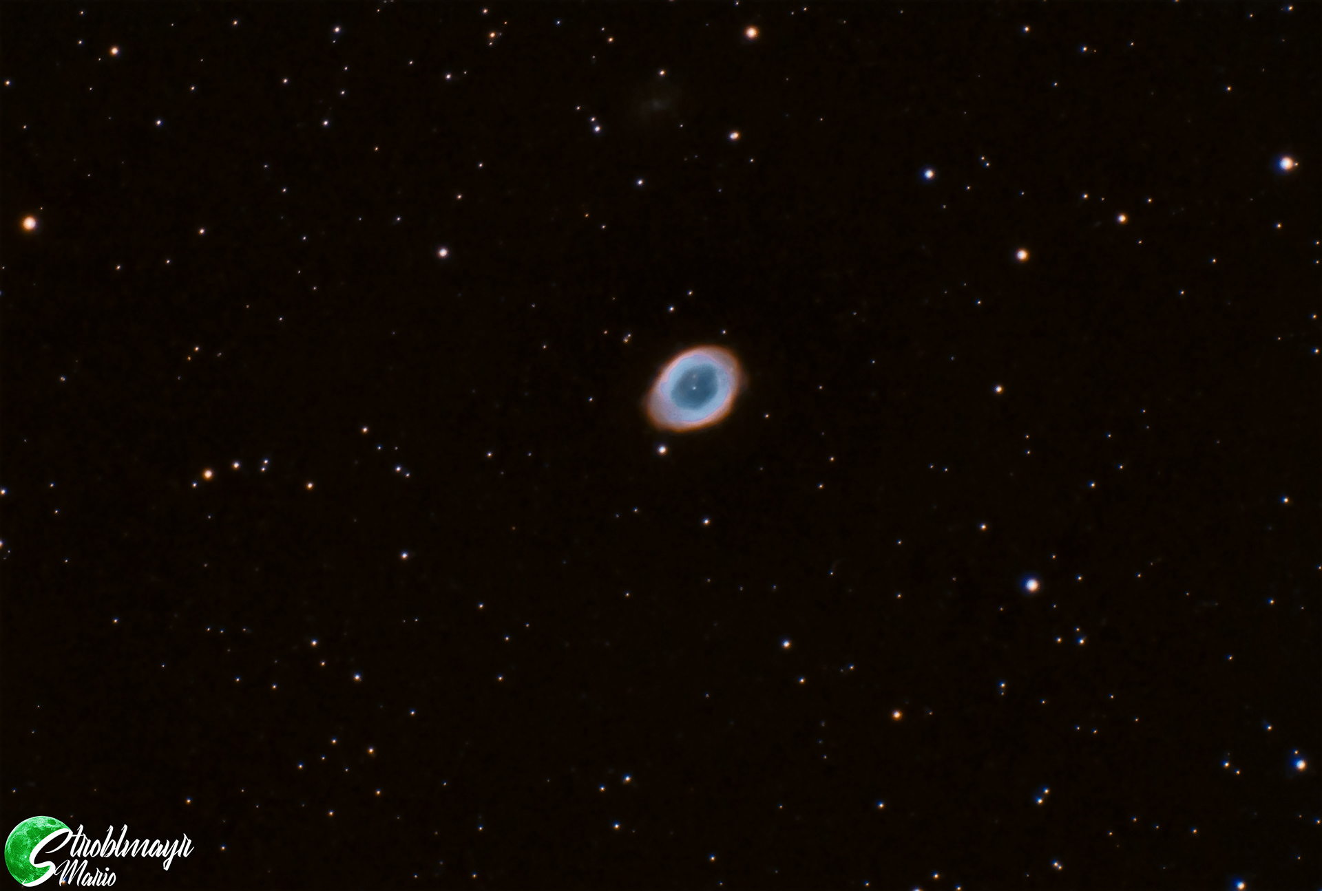 M57, der Ringnebel in der Leier im 130mm Apo, 12.6.23