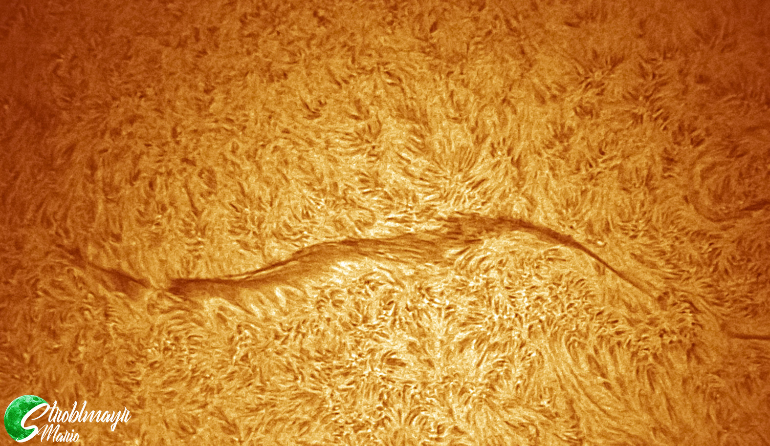 Filament auf der Sonne in H-Alpha am 13.7.2022 im 120/1000 PST-Umbau