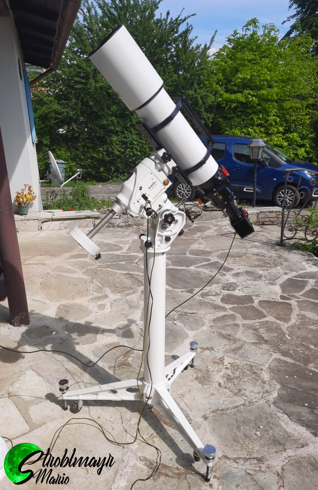 Der 130/910 TS Apo auf unserer Terrasse 2024 