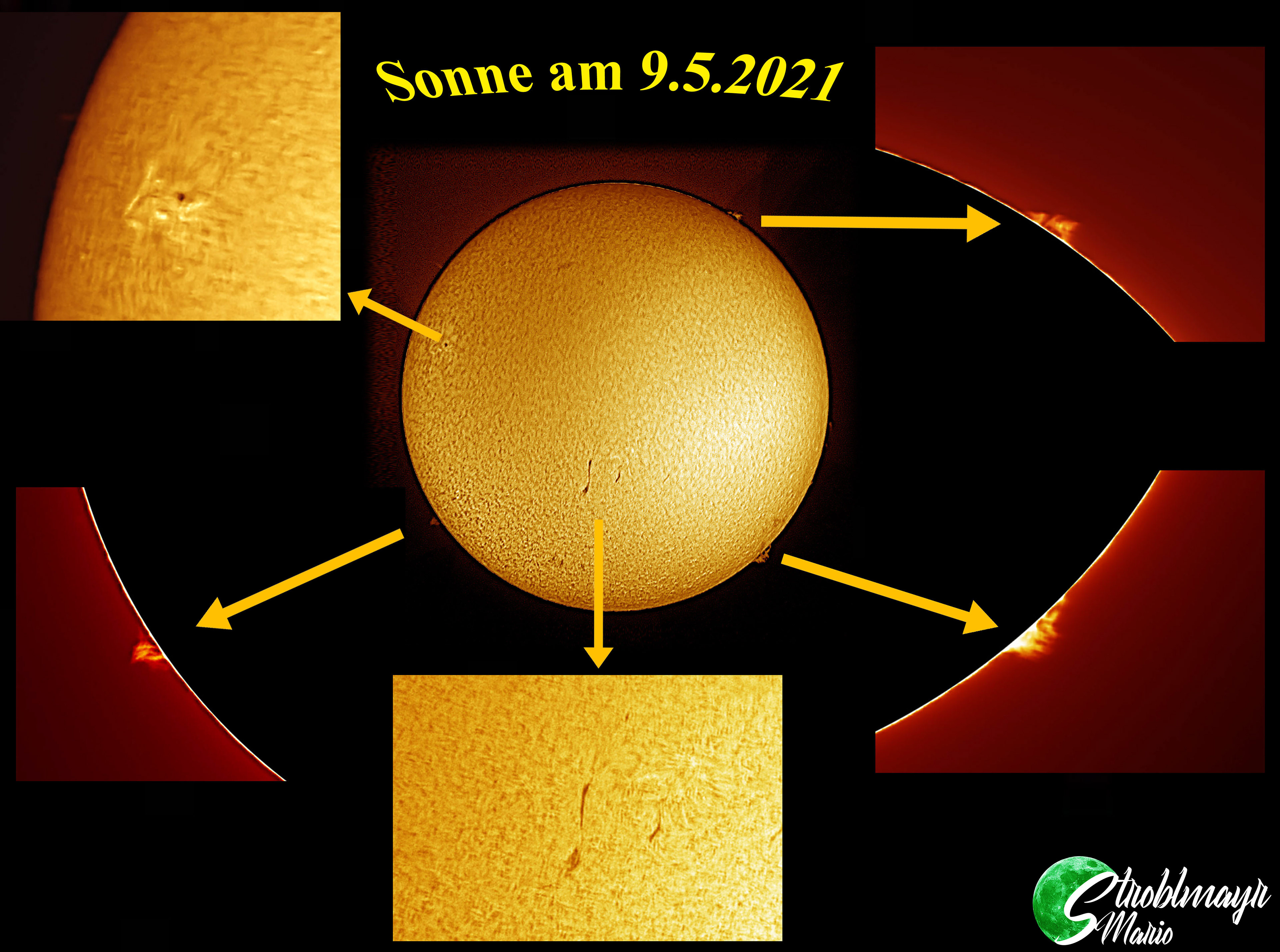 Sonne mit Details im 40/400 PST, 9.5.2021