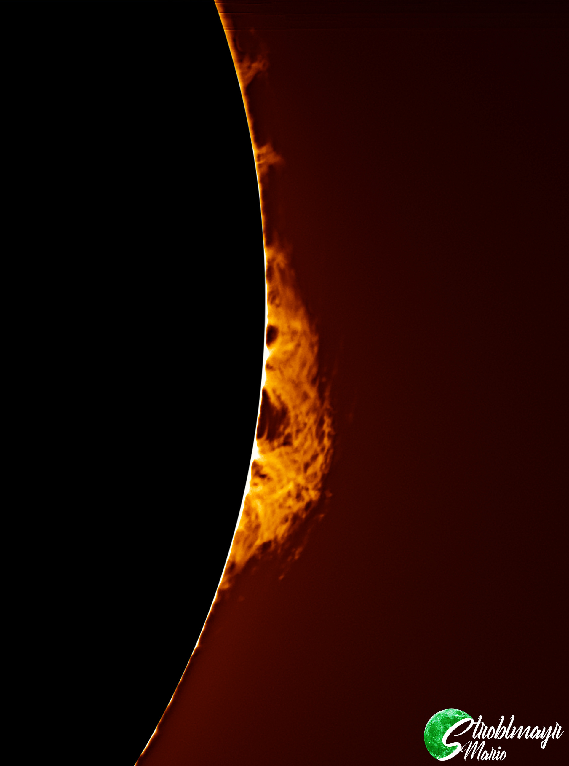 Große Protuberanz auf der Sonne in H-Alpha am 13.7.2022
