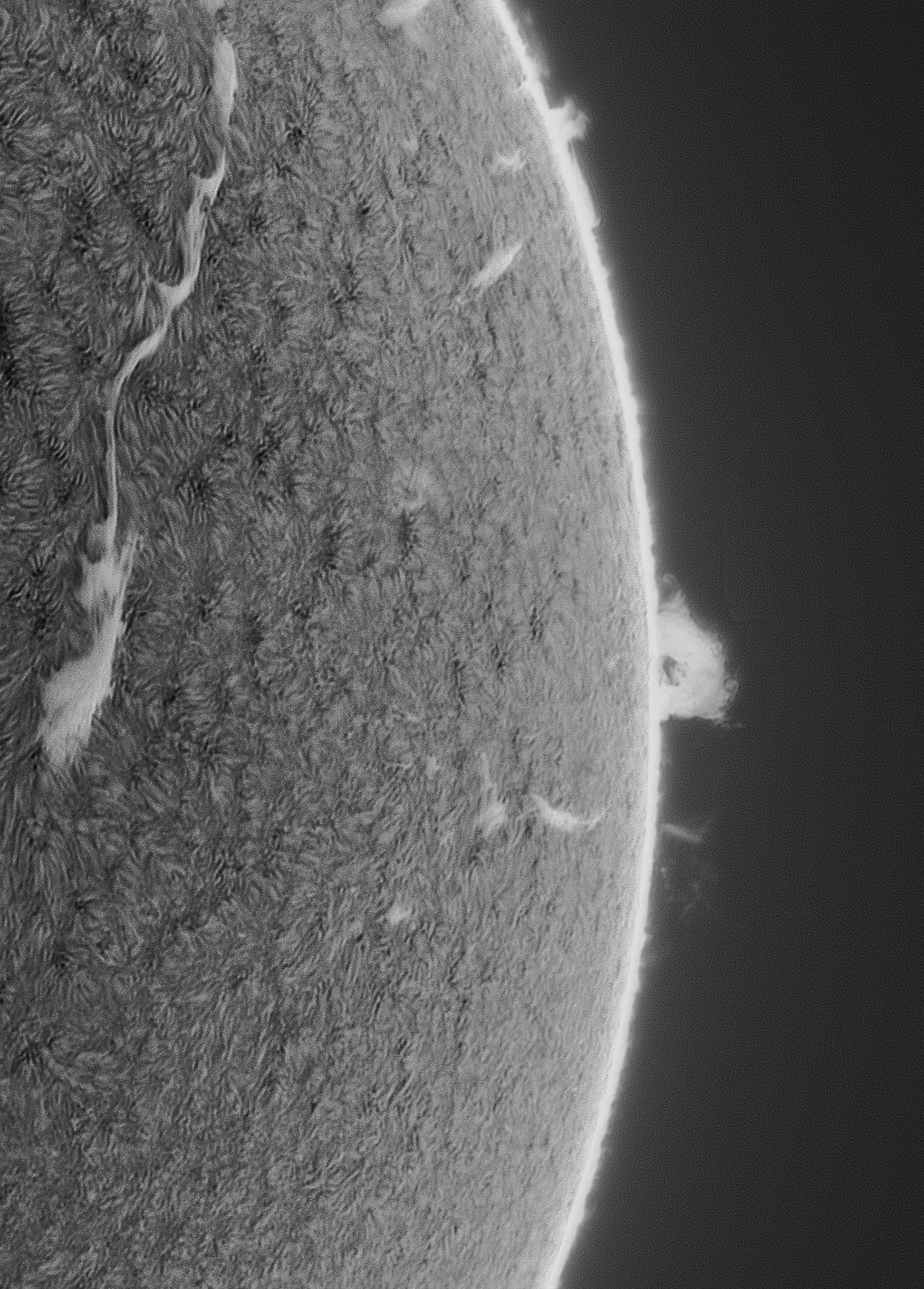 Sonne mit dem Heliostar 76 am 4.3.25