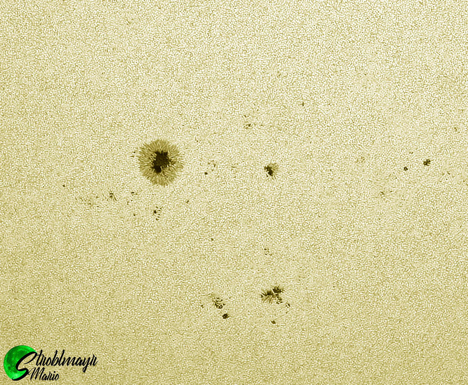 Sonnenfleck im Weißlicht mit 130mm Apo am 29.6.2024