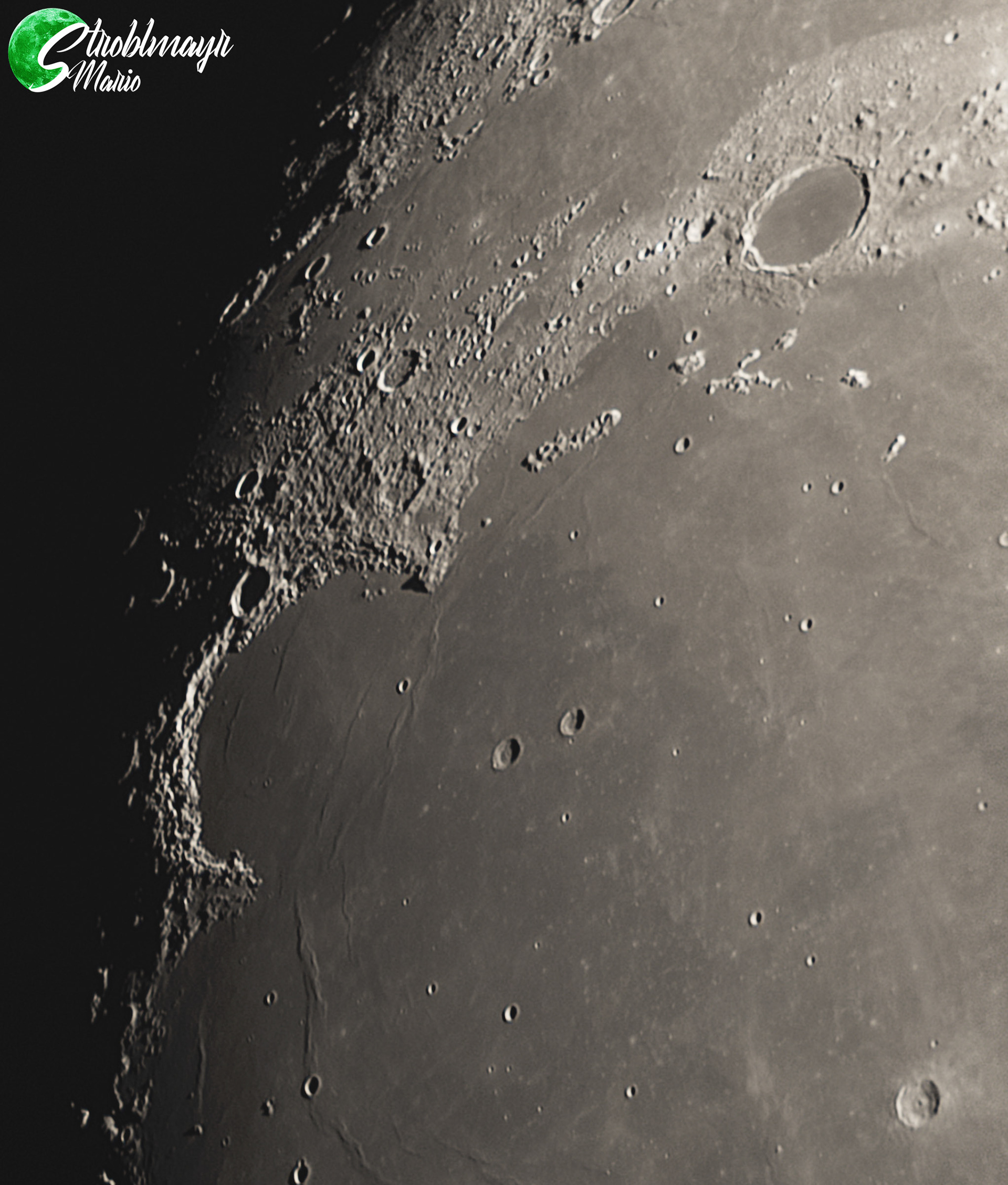 Sinus Iridum im 200/1200 Dobson, ZWO ASI 120MM, 30.7.2020