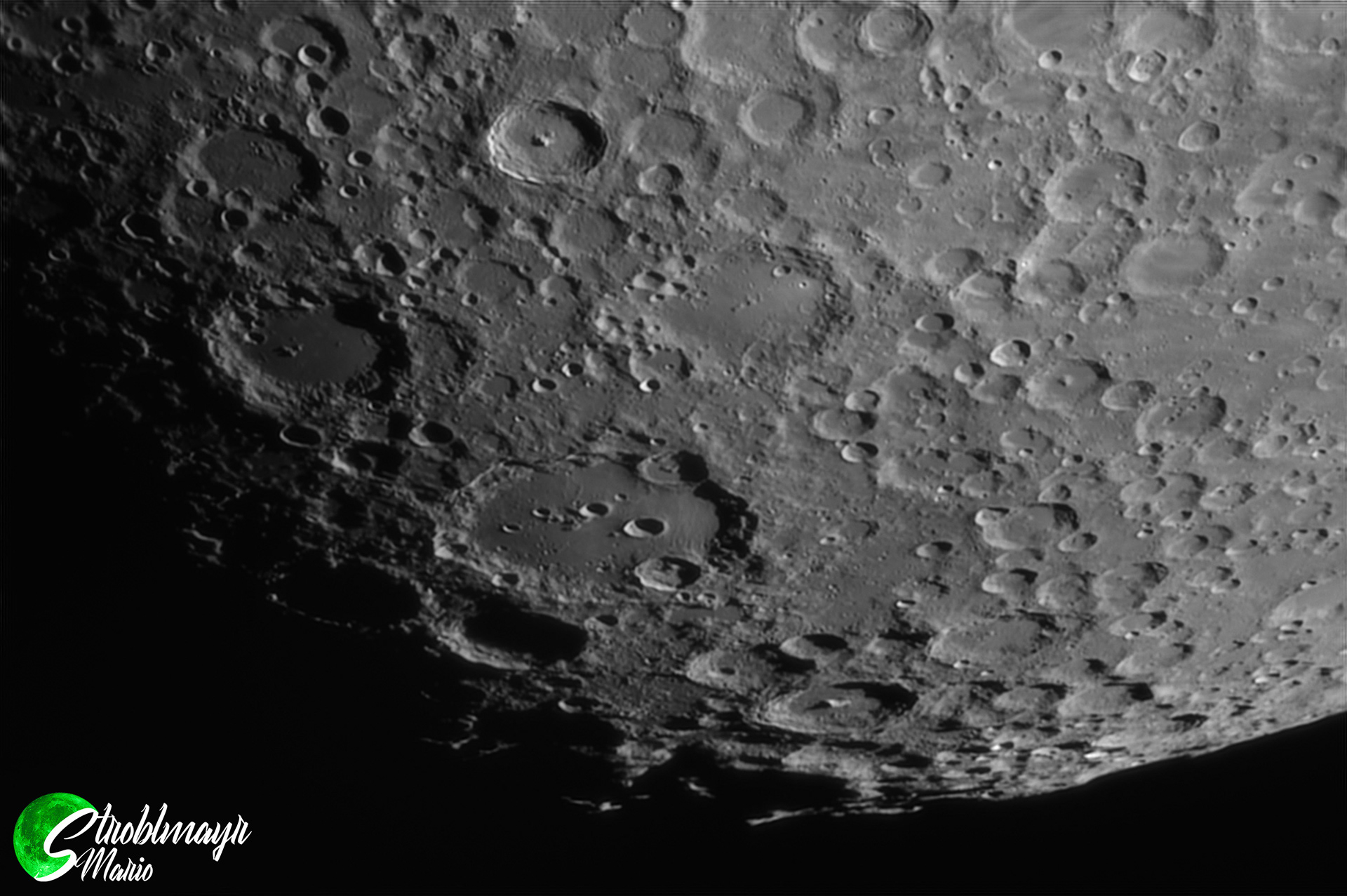 Gebiet um Clavius am Mond im 130mm Apo am 17.6.24