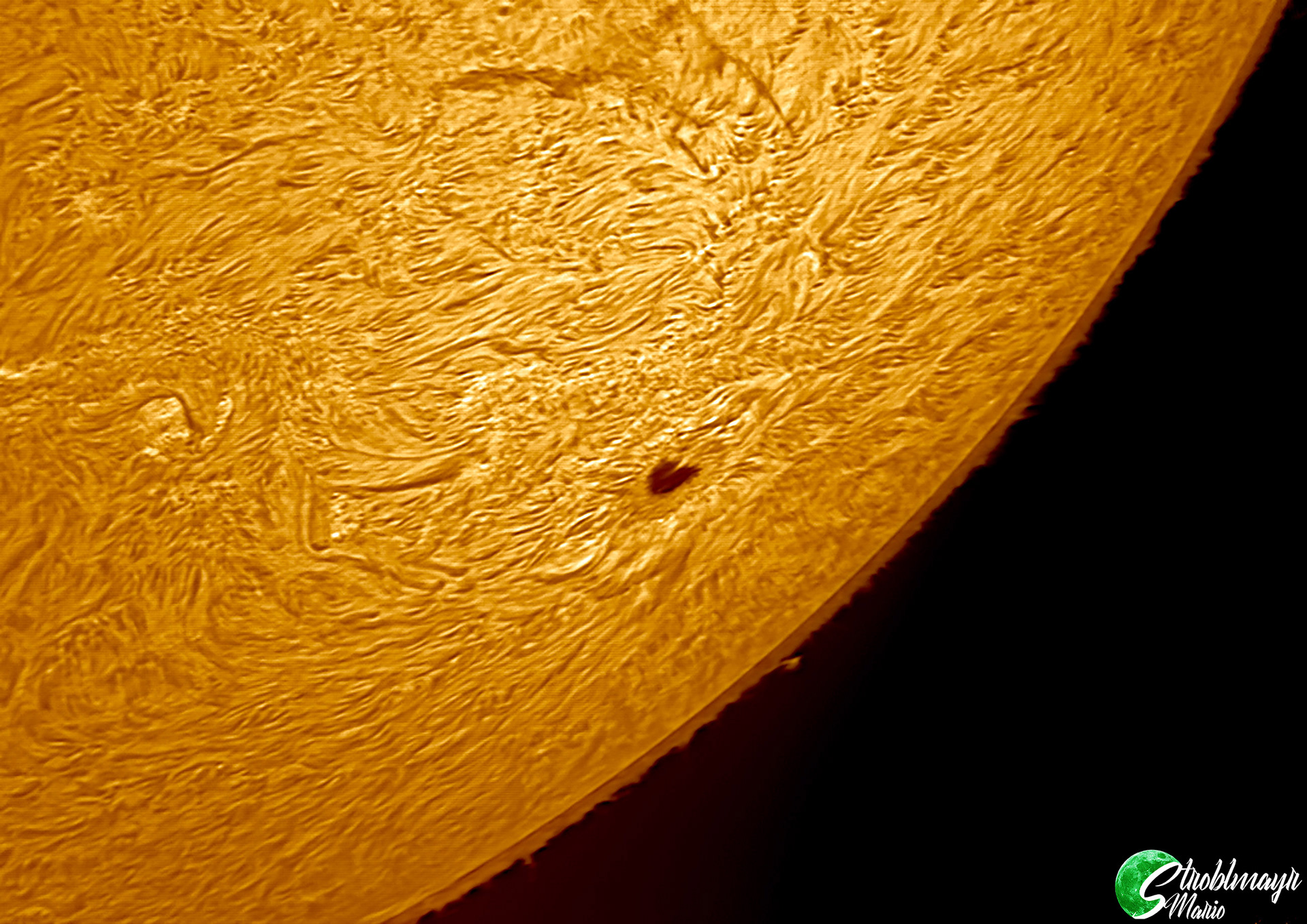 Sonnenfleck am 28.5.2023 im 130/910 PST-Umbau