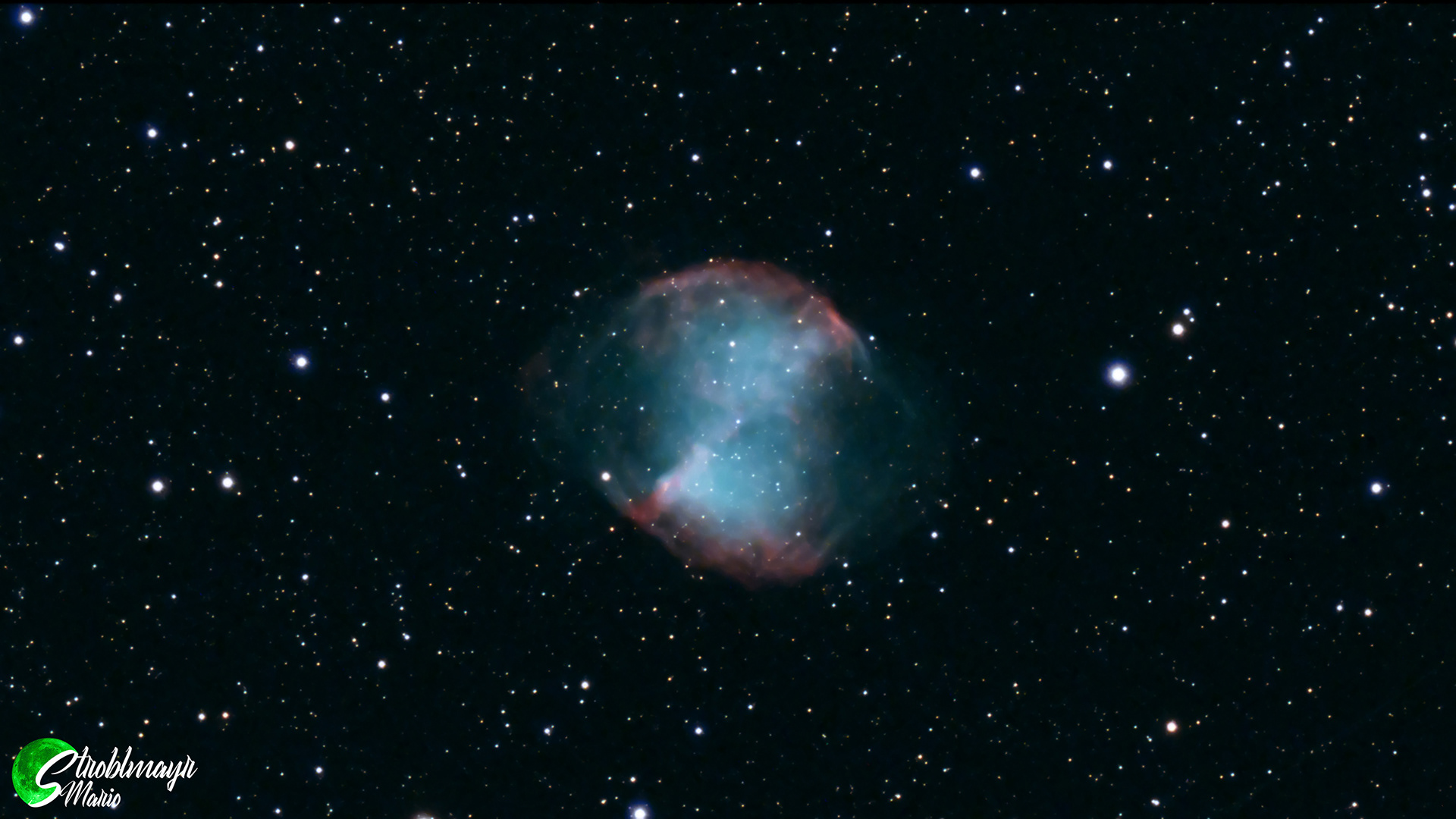 Livestack des Hantelnebels im 130mm Refraktor am 15.7.24