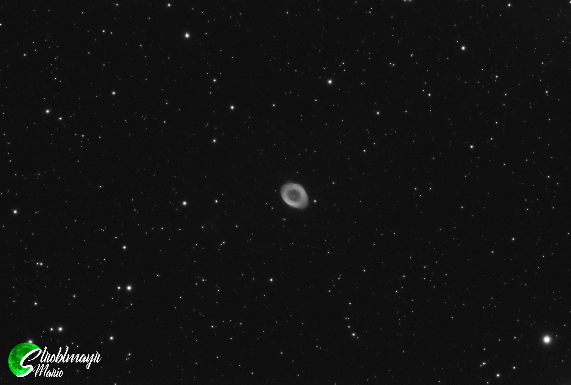 Nebel M57 per s/w Livestacking im 130mm Apo