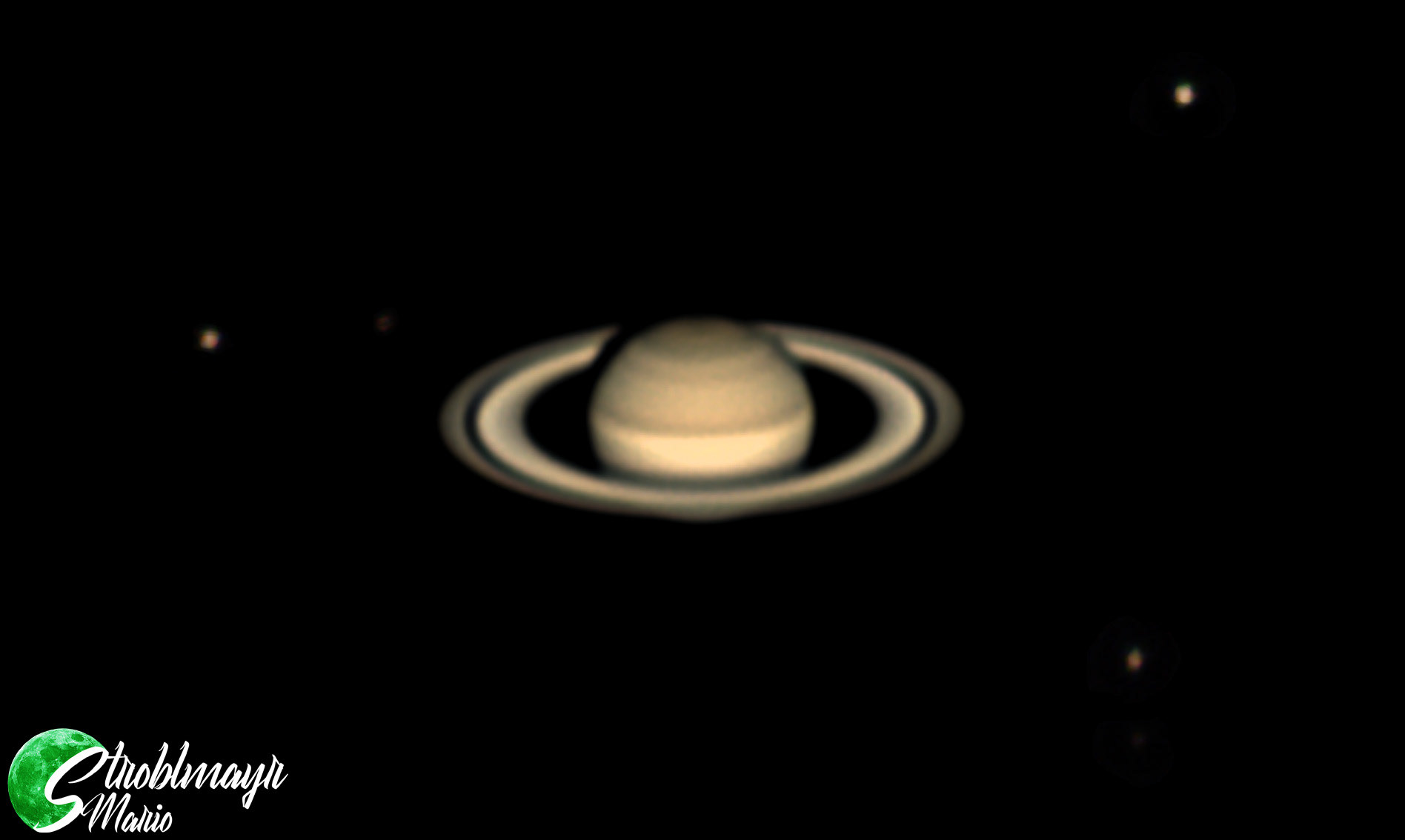 Saturn mit Monden im 400/1680 Dobson, 19.8.2020