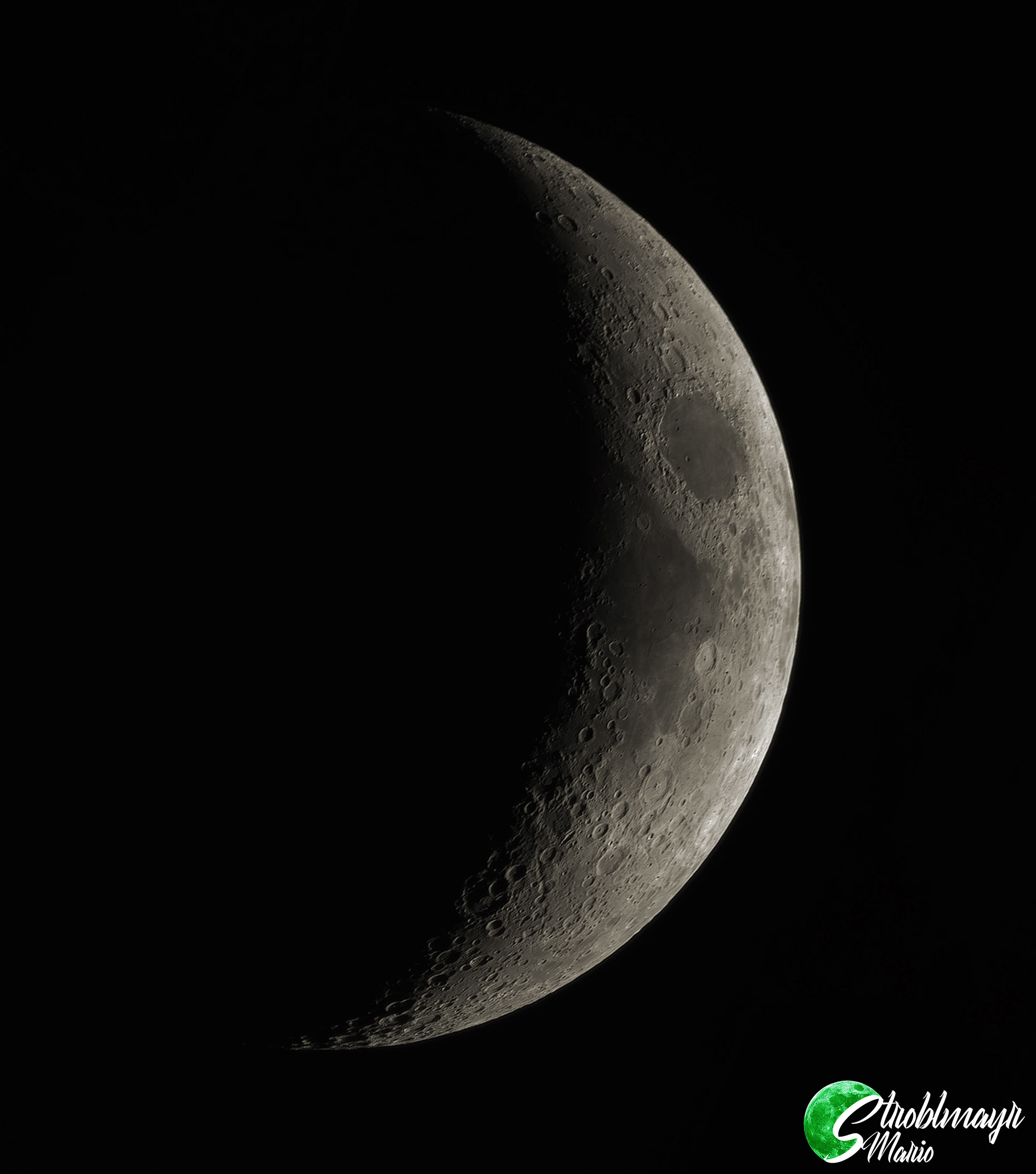 Mond mit 80mm Spektiv am 12.5.24