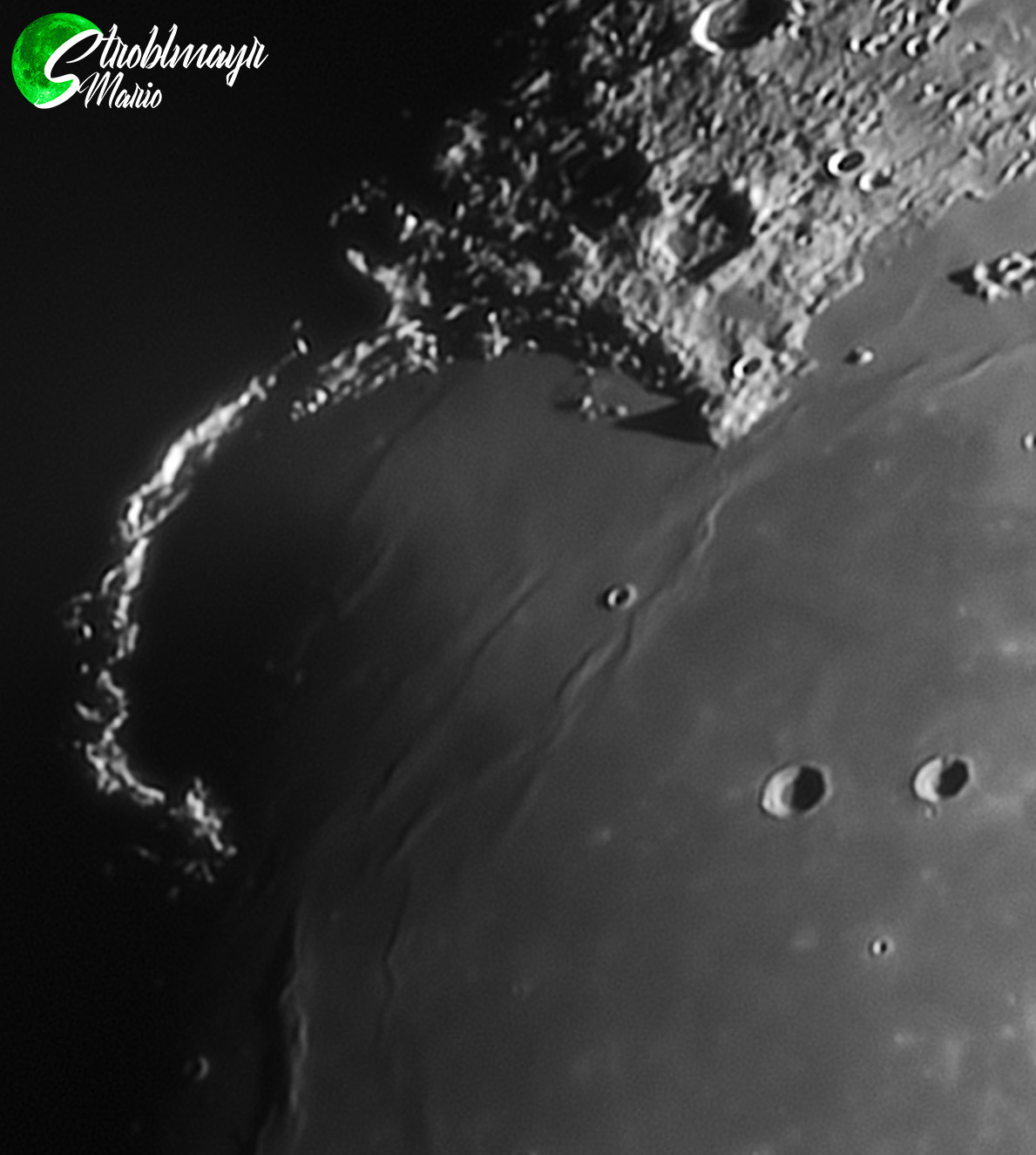 Sinus Iridum am Mond im 130mm Apo am 17.6.24