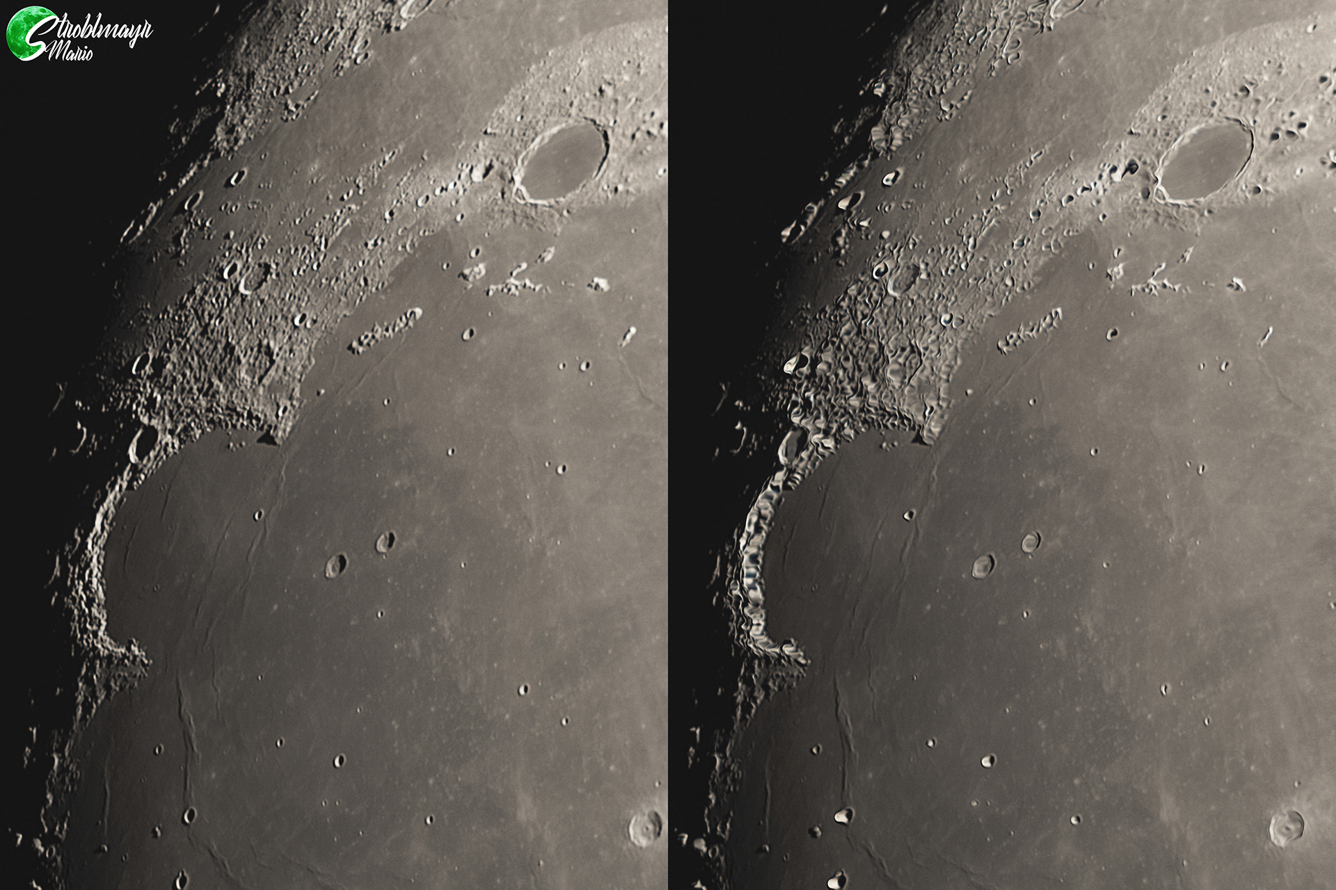 Regenbogenbucht am Mond