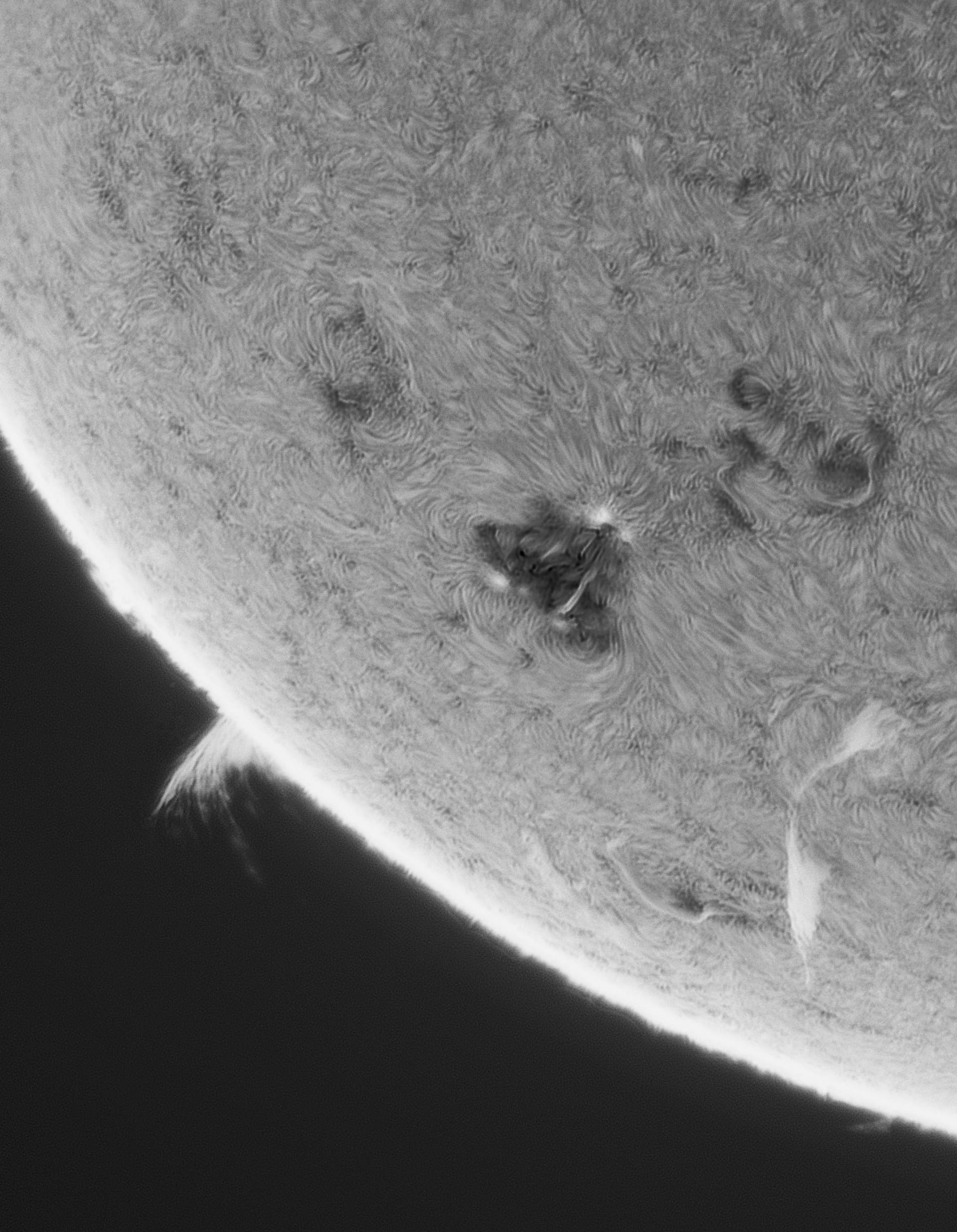 Sonne mit dem Heliostar 76 am 4.3.25
