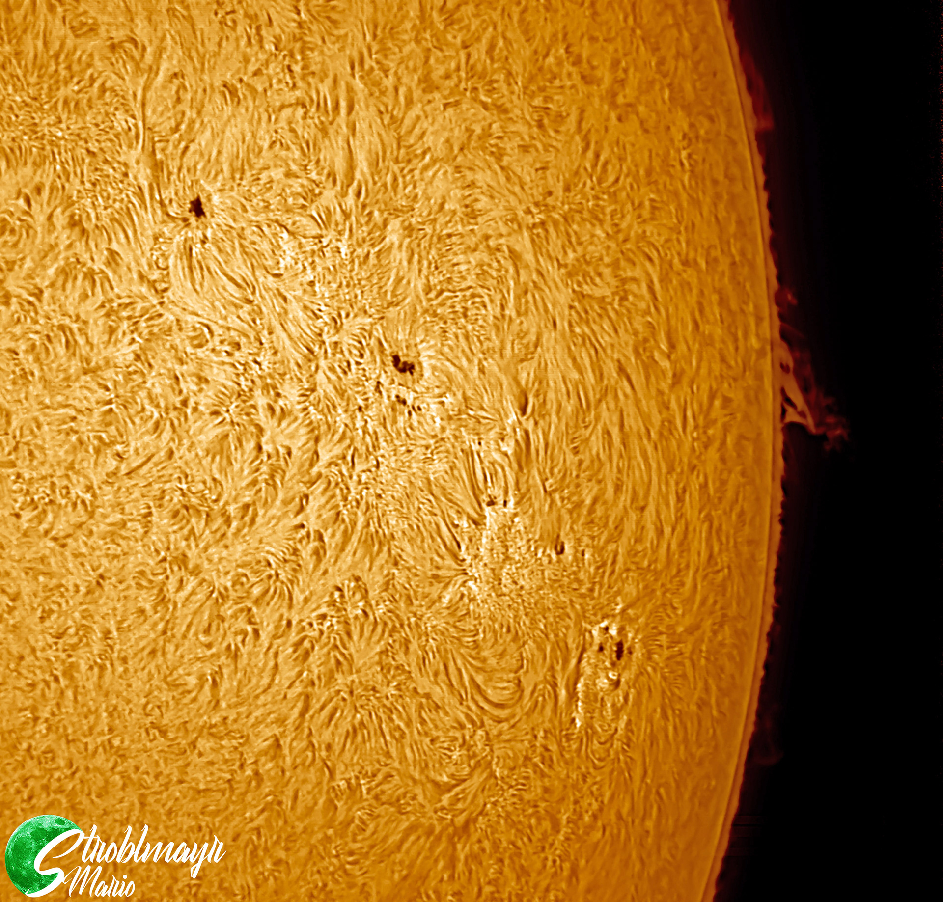Sonnenflecken am 28.5.2023 im 130/910 PST-Umbau