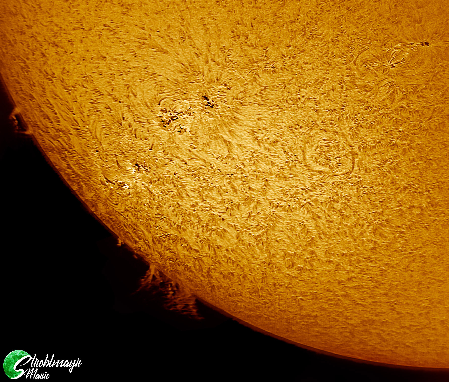 Sonne im 120/1200 PST-Umbau, also im H-Alpha Licht, am 22.9.2022