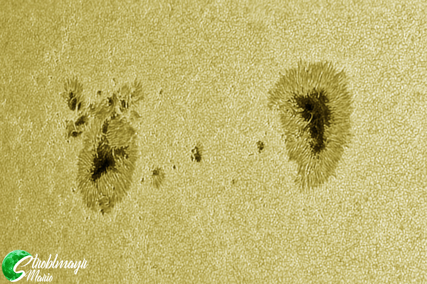 Sonnenflecken im 130mm Teleskop am 14.7.23
