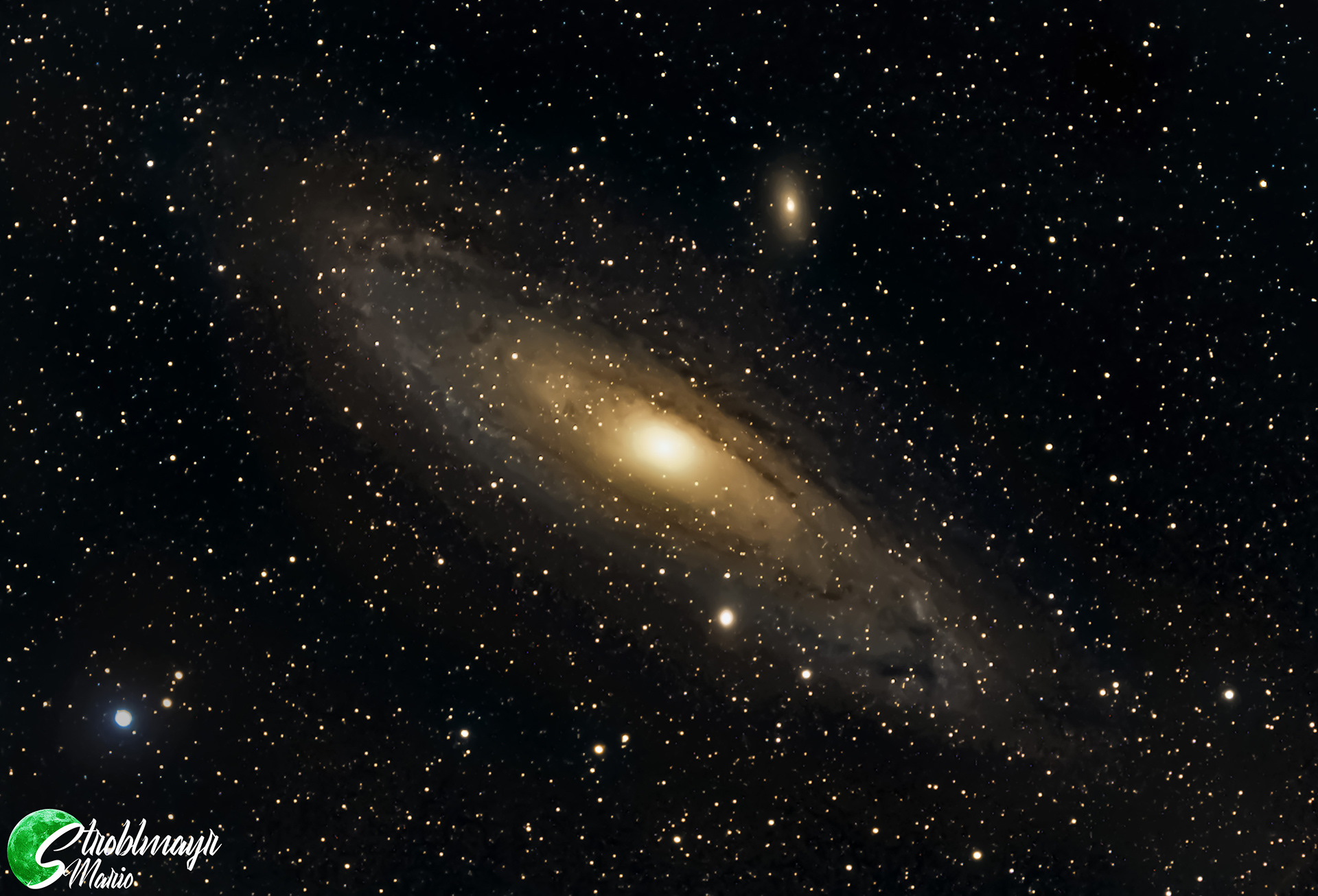 Andromedagalaxie am 30.8.2022 mit dem 60mm Teleskop