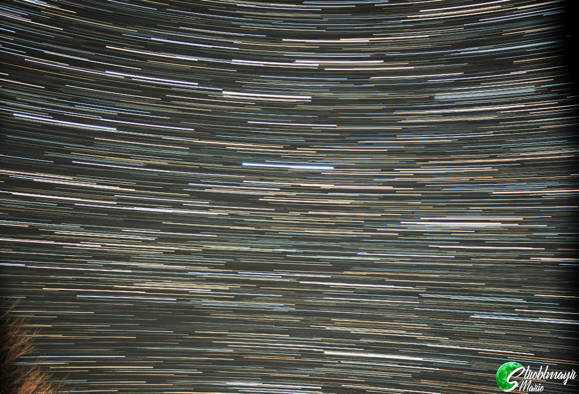 Strichspuraufnahme Richtung Süden am 28.12.2022