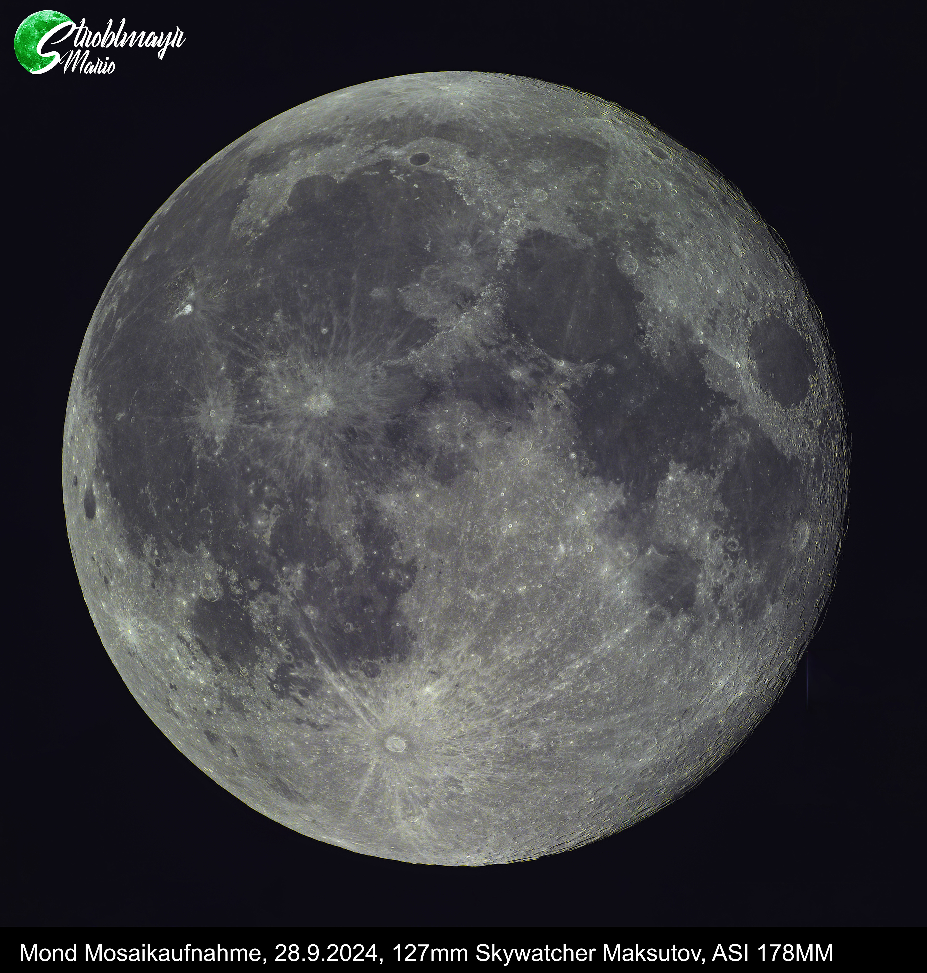 Mond im 127mm Maksutov am 28.9.24