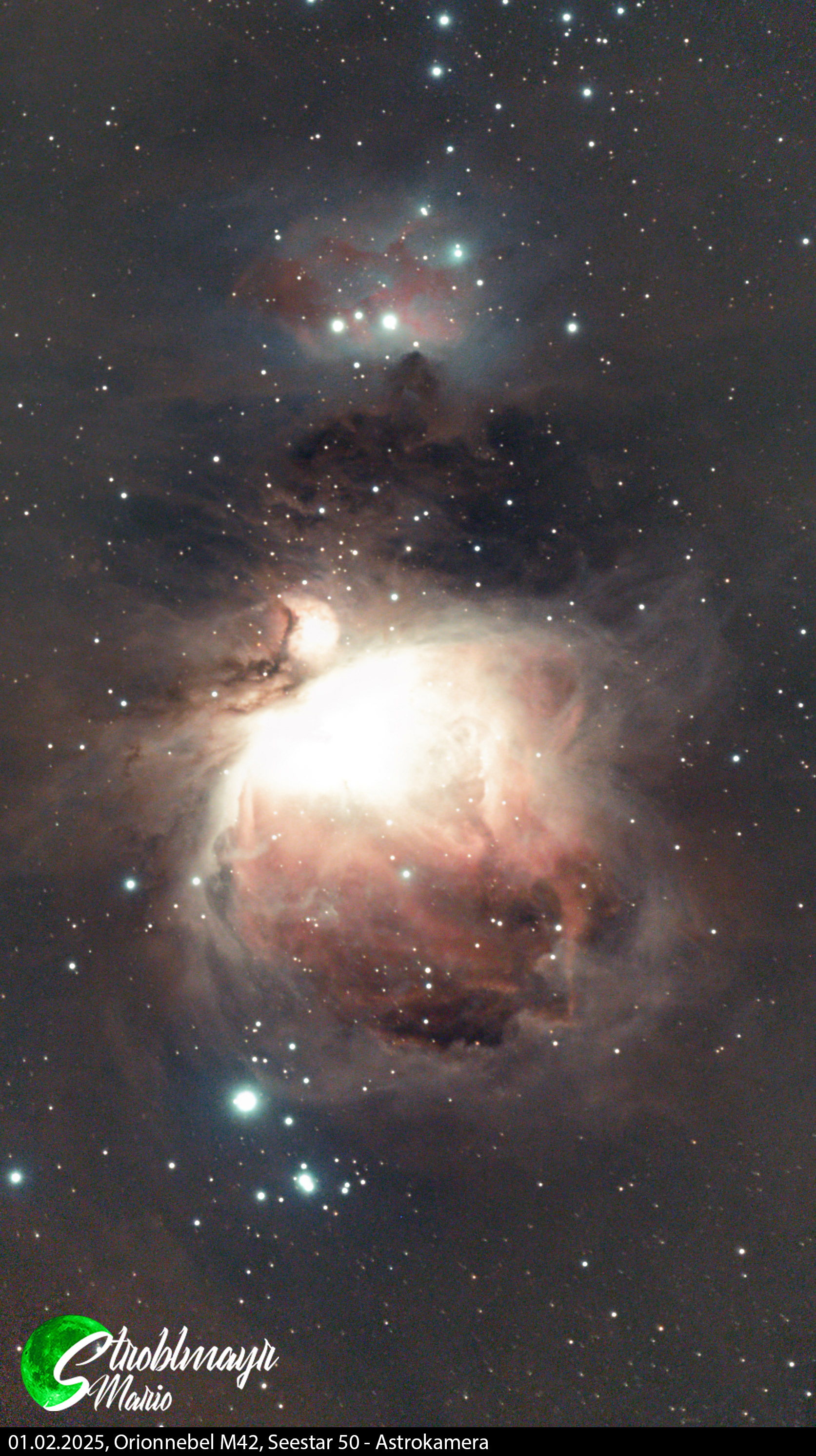 Seestar 50: Orionnebel am 1.2.25